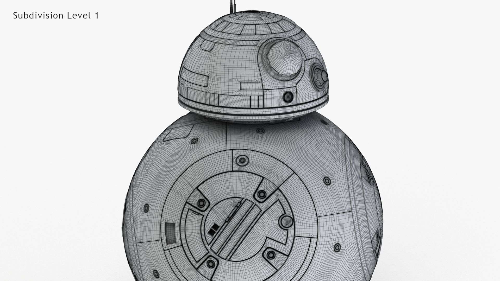 Dirty and New Star Wars BB-8 Droid  3D model_23