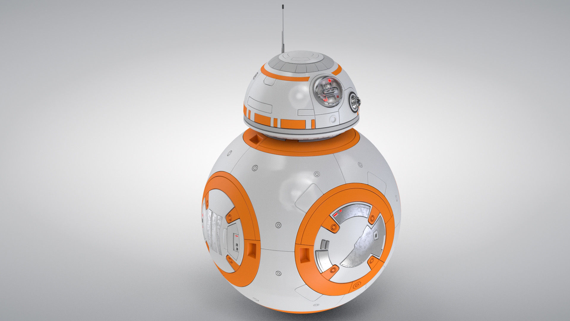 Dirty and New Star Wars BB-8 Droid  3D model_3
