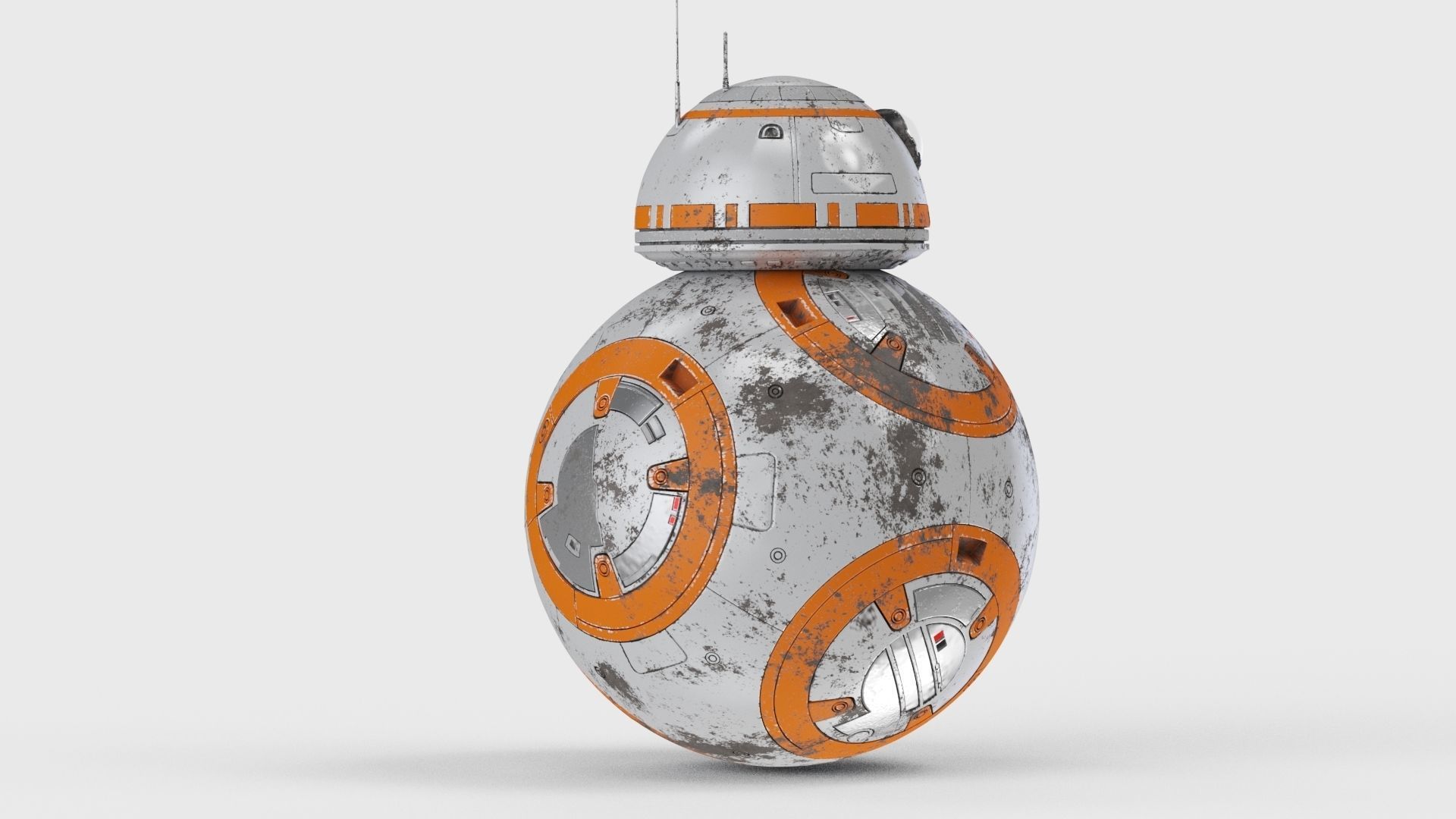 Dirty and New Star Wars BB-8 Droid  3D model_10