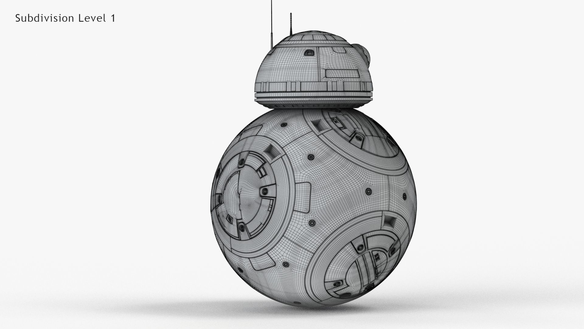 Dirty and New Star Wars BB-8 Droid  3D model_25