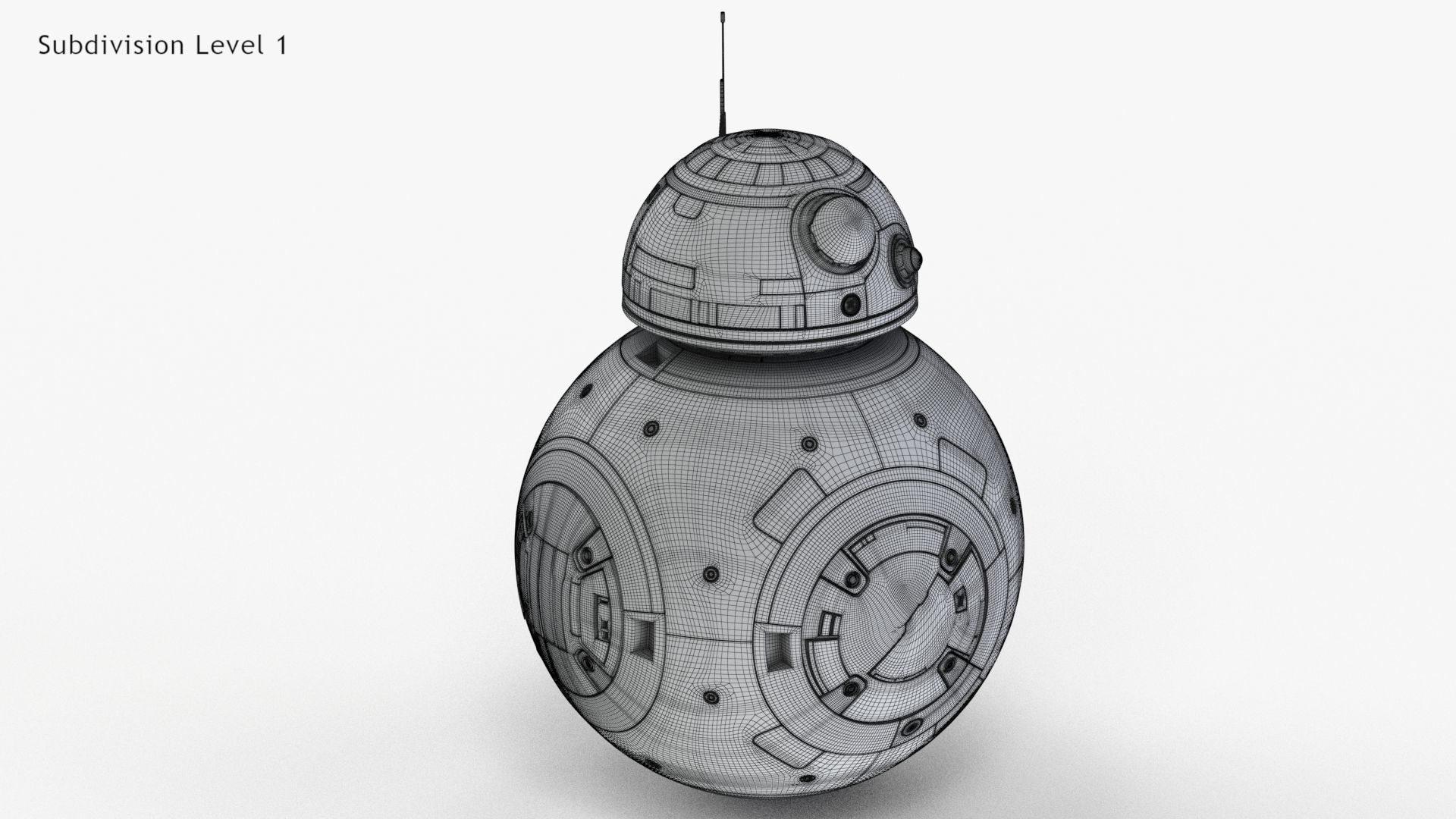 Dirty and New Star Wars BB-8 Droid  3D model_16
