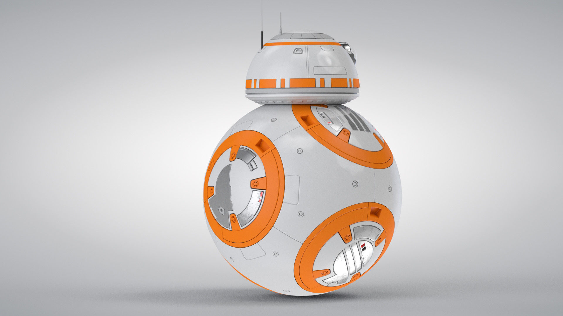 Dirty and New Star Wars BB-8 Droid  3D model_11