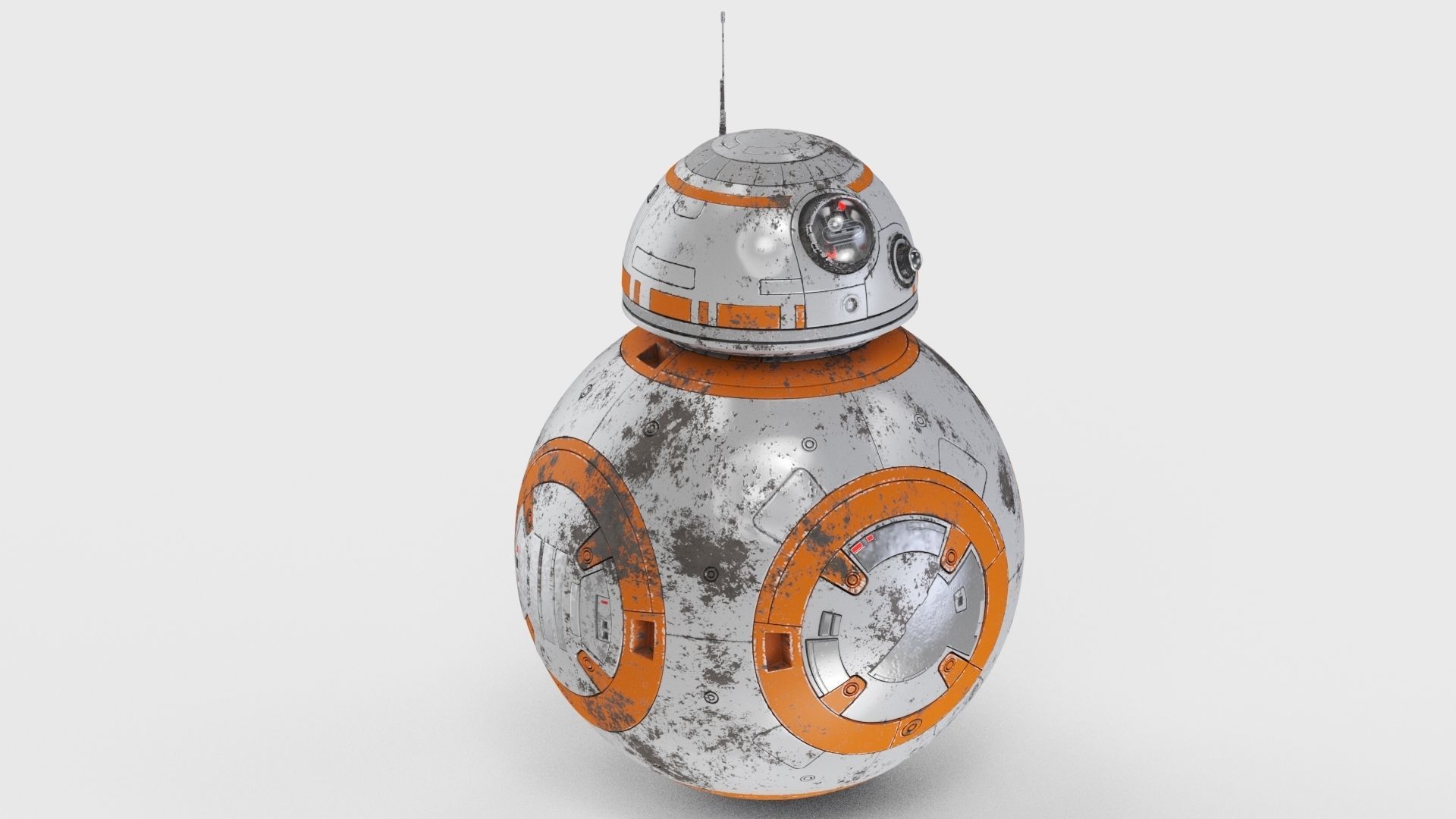Dirty and New Star Wars BB-8 Droid  3D model_2