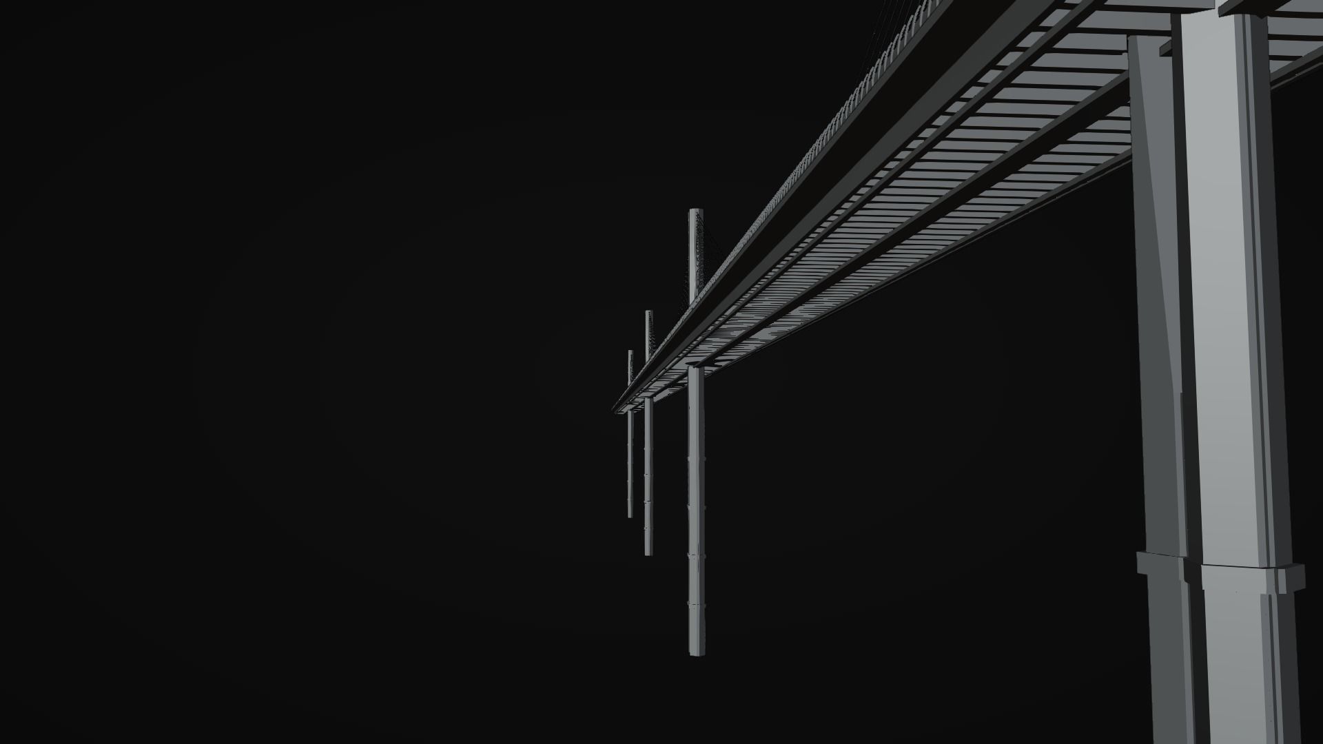 Multispan Cable-Stayed Bridge 3D model_5