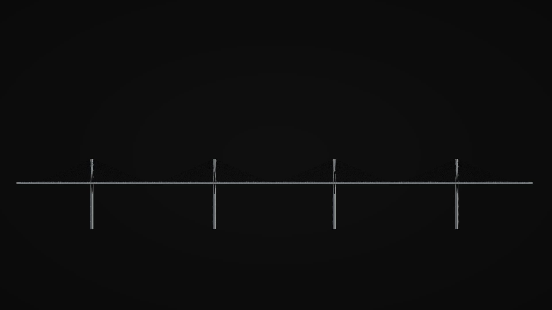 Multispan Cable-Stayed Bridge 3D model_12