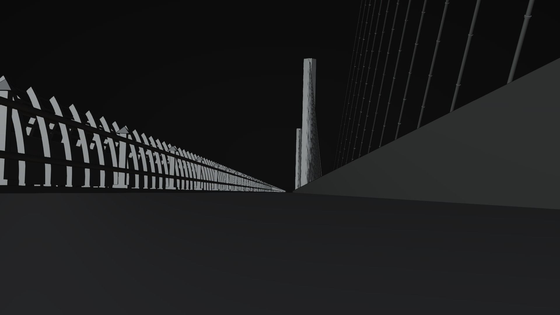 Multispan Cable-Stayed Bridge 3D model_8