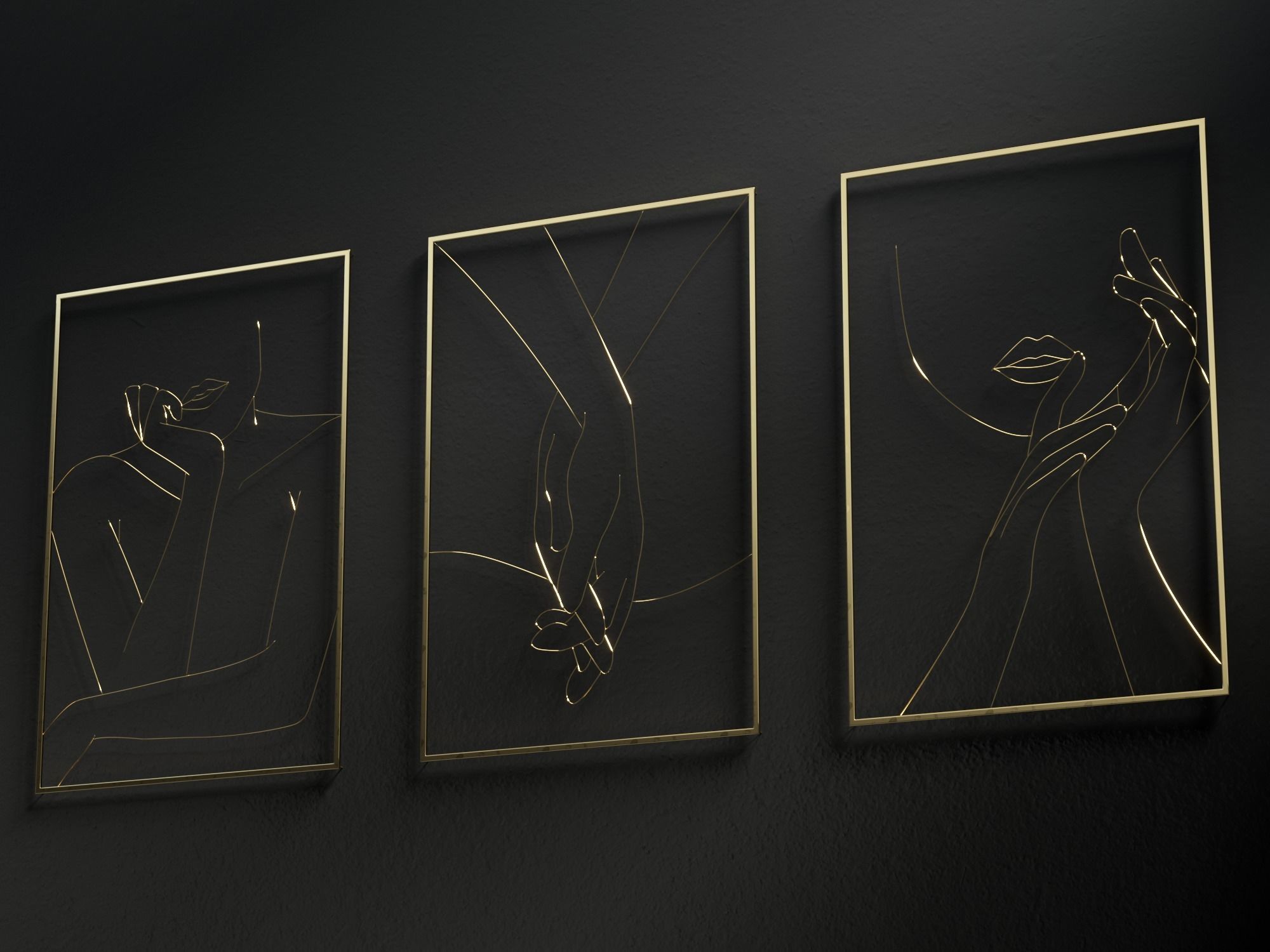 Minimalist Female Body Decor Free 3D model_2