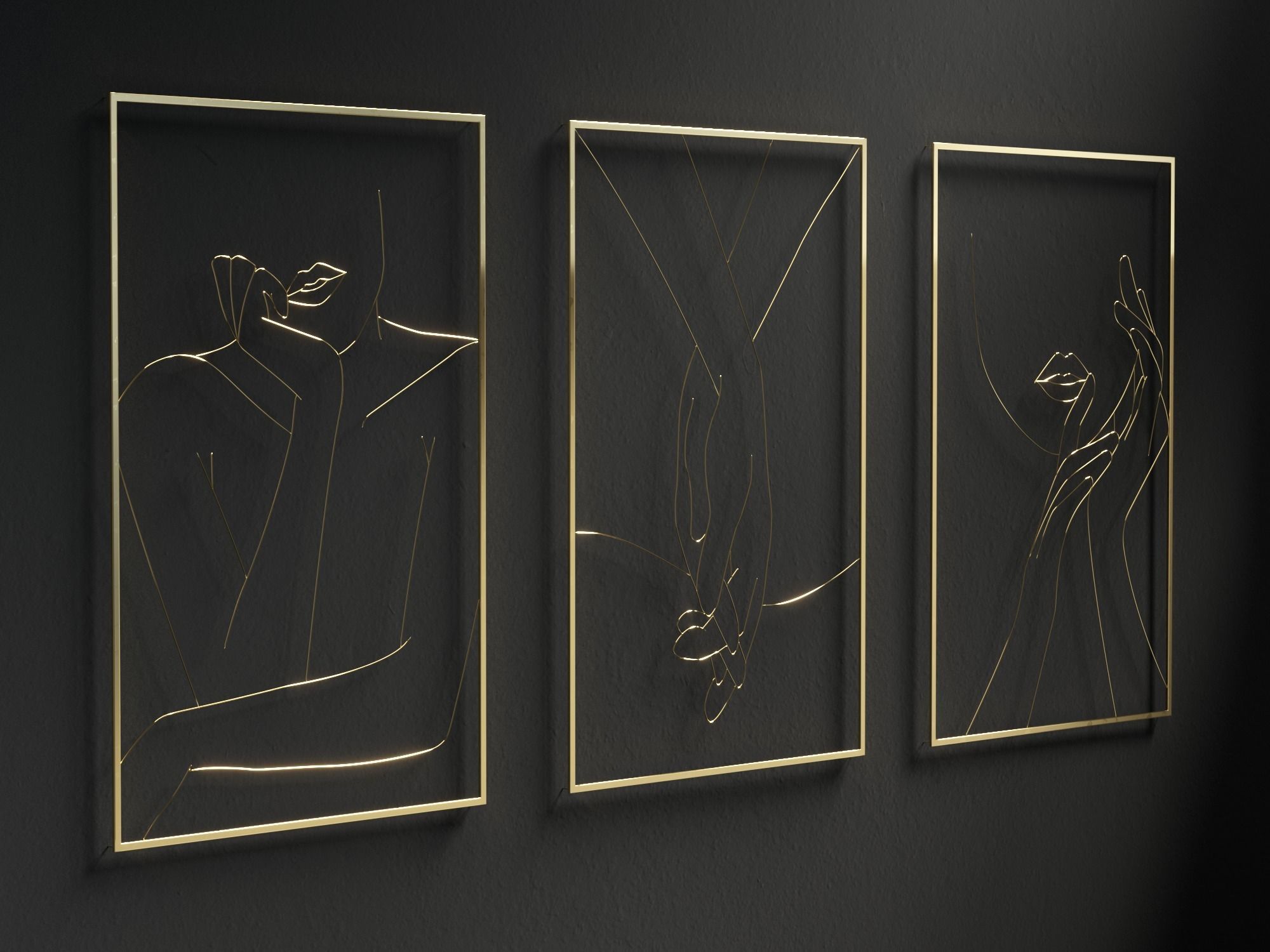 Minimalist Female Body Decor Free 3D model_1