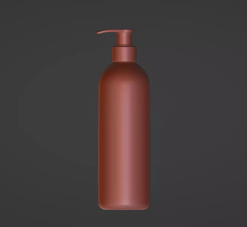Lotion or Shampoo bottle  Free 3D model_0