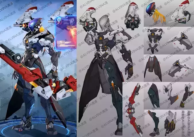 Arena Of Valor Hou Yi Endless Starlight Armor Cosplay Pepakura Low-poly 3D model
