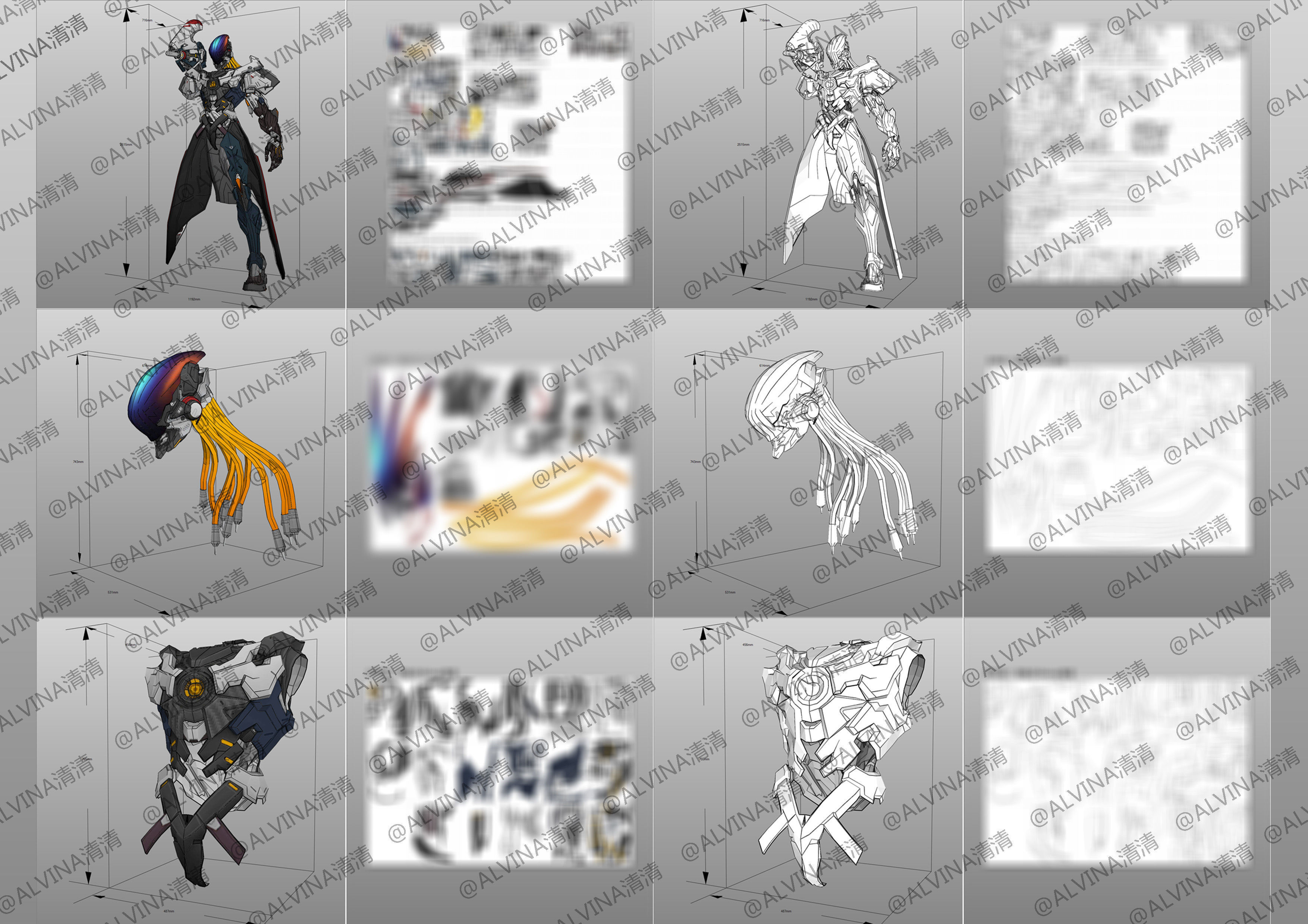 Arena Of Valor Hou Yi Endless Starlight Armor Cosplay Pepakura Low-poly 3D model_4