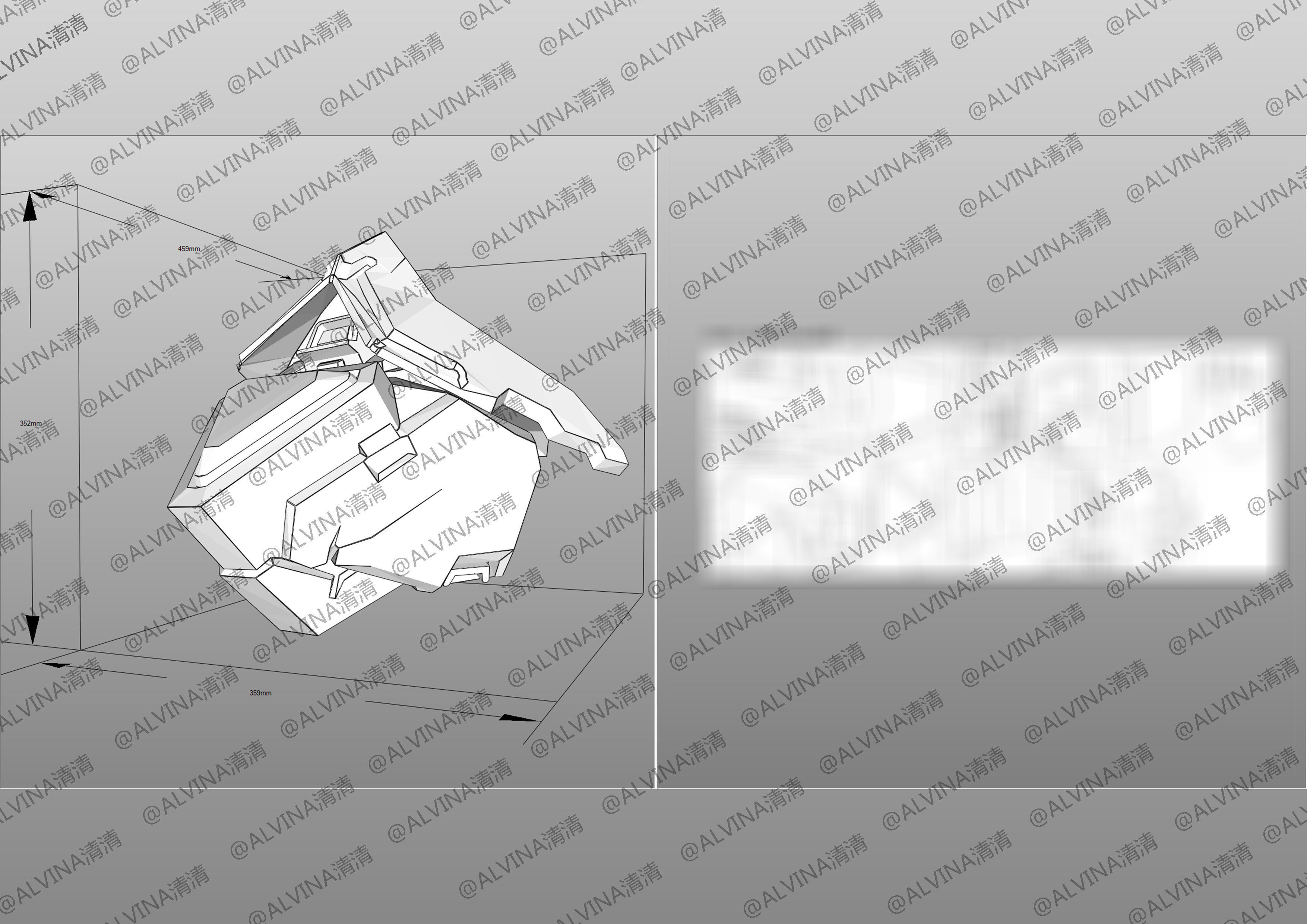 Arena Of Valor Hou Yi Endless Starlight Armor Cosplay Pepakura Low-poly 3D model_20