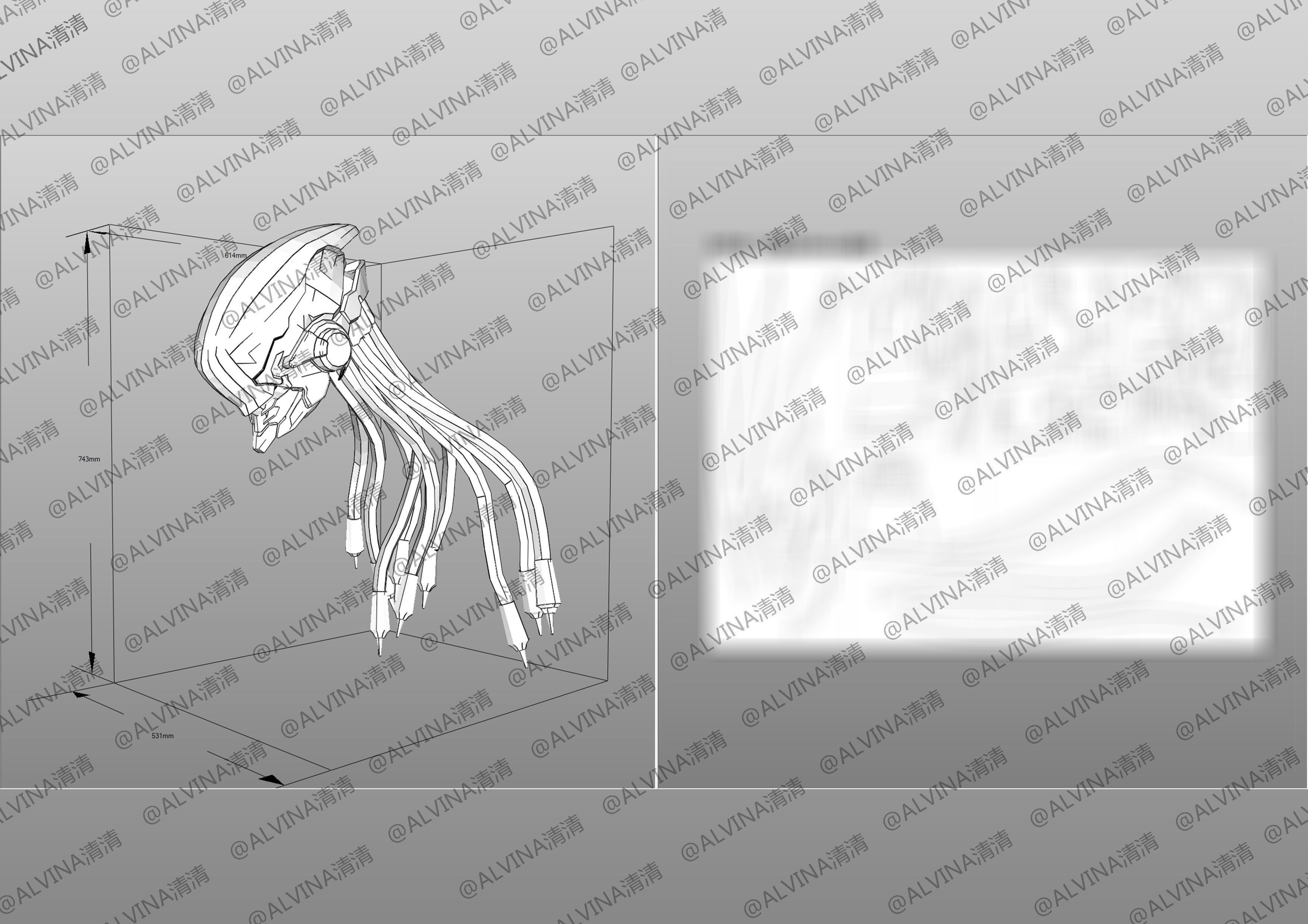 Arena Of Valor Hou Yi Endless Starlight Armor Cosplay Pepakura Low-poly 3D model_11