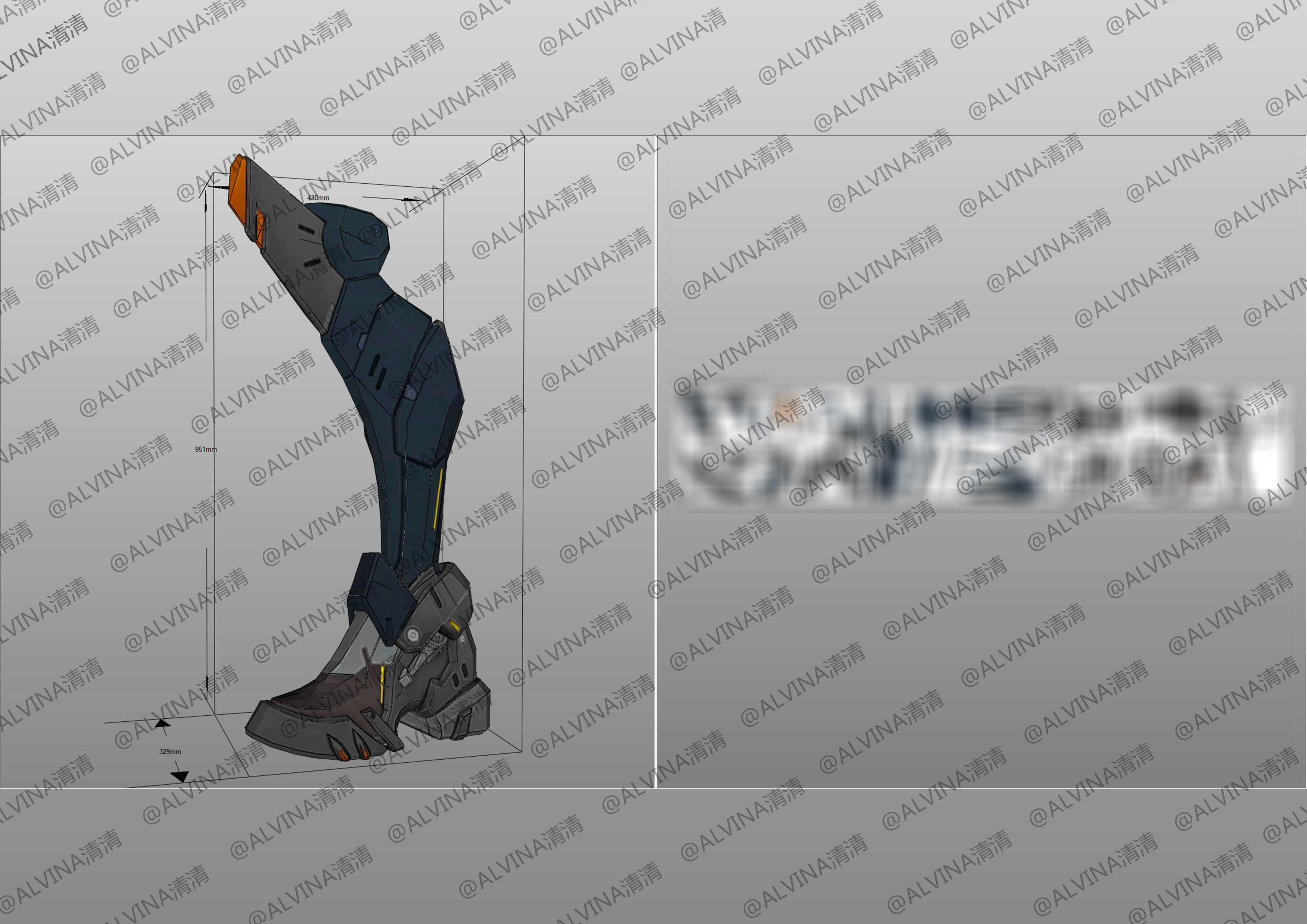 Arena Of Valor Hou Yi Endless Starlight Armor Cosplay Pepakura Low-poly 3D model_31