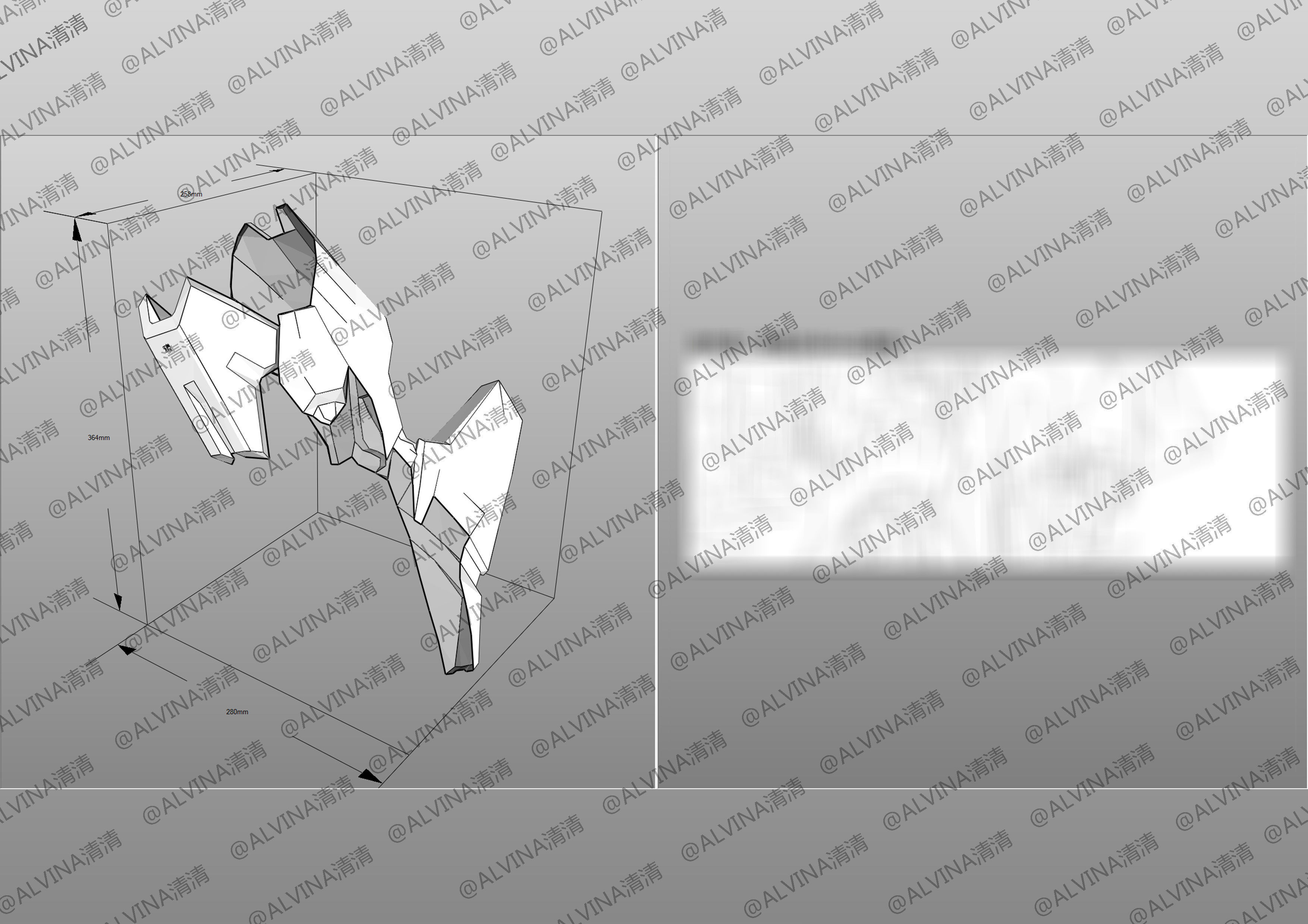 Arena Of Valor Hou Yi Endless Starlight Armor Cosplay Pepakura Low-poly 3D model_22