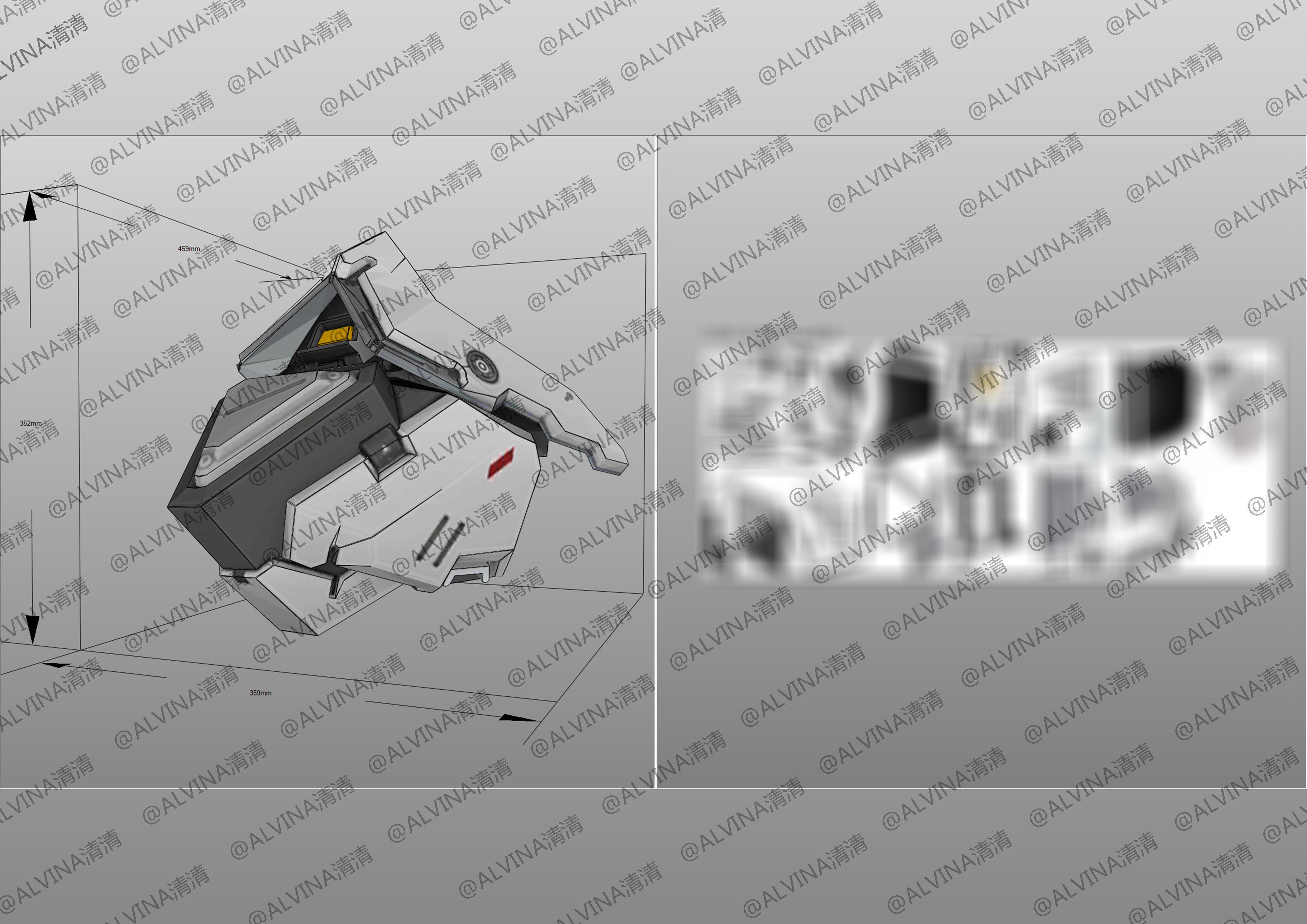 Arena Of Valor Hou Yi Endless Starlight Armor Cosplay Pepakura Low-poly 3D model_19