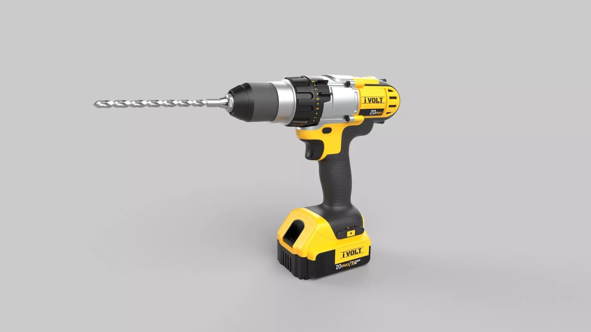 Dewalt Drill 3D model_0