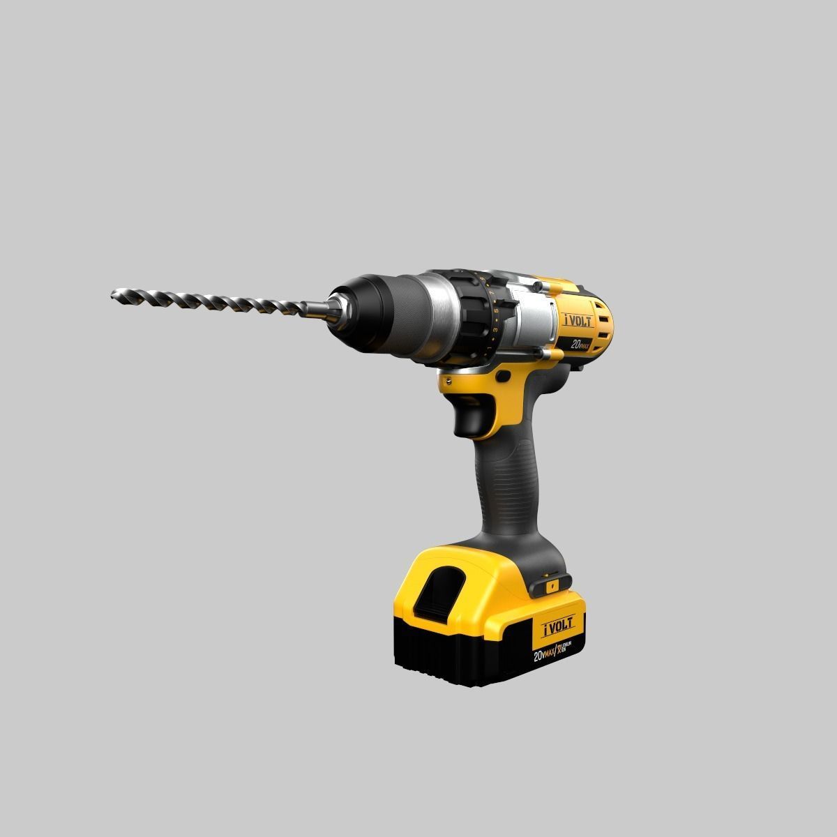 Dewalt Drill 3D model_5