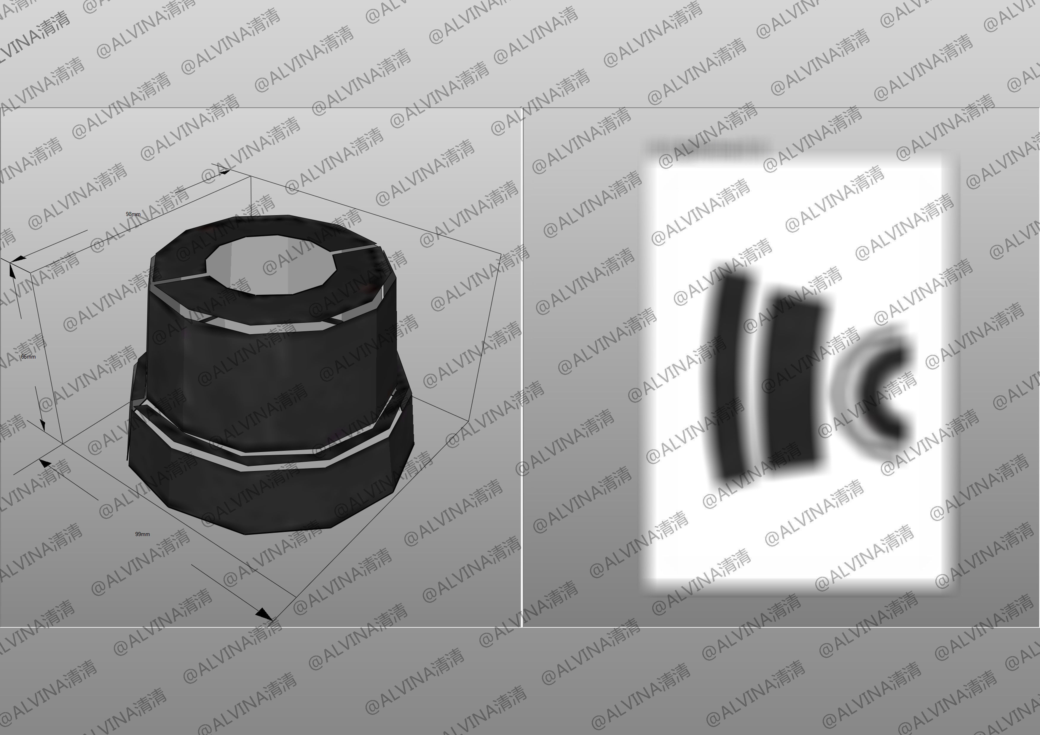 RX-93ff V Gundam Armor - DIY Cosplay Pepakura Foam Template Low-poly 3D model_12