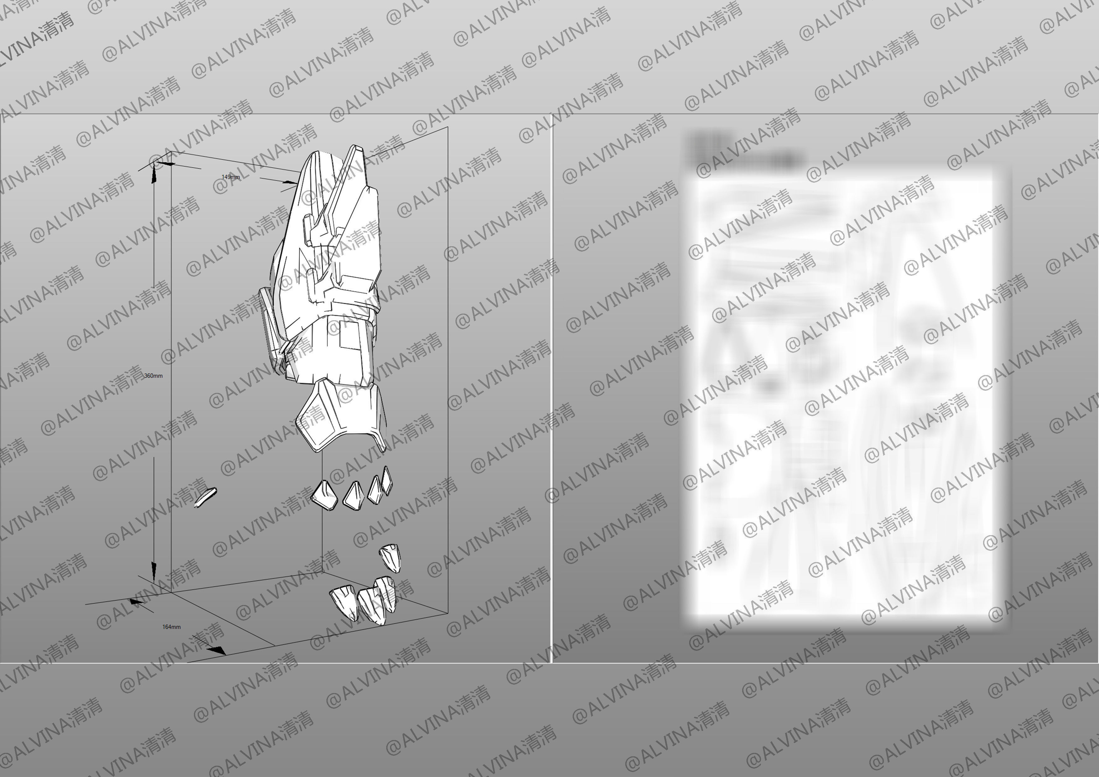 APEX Legend VoidShifter Wraith Armor - DIY Cosplay Pepakura Foam Low-poly 3D model_25