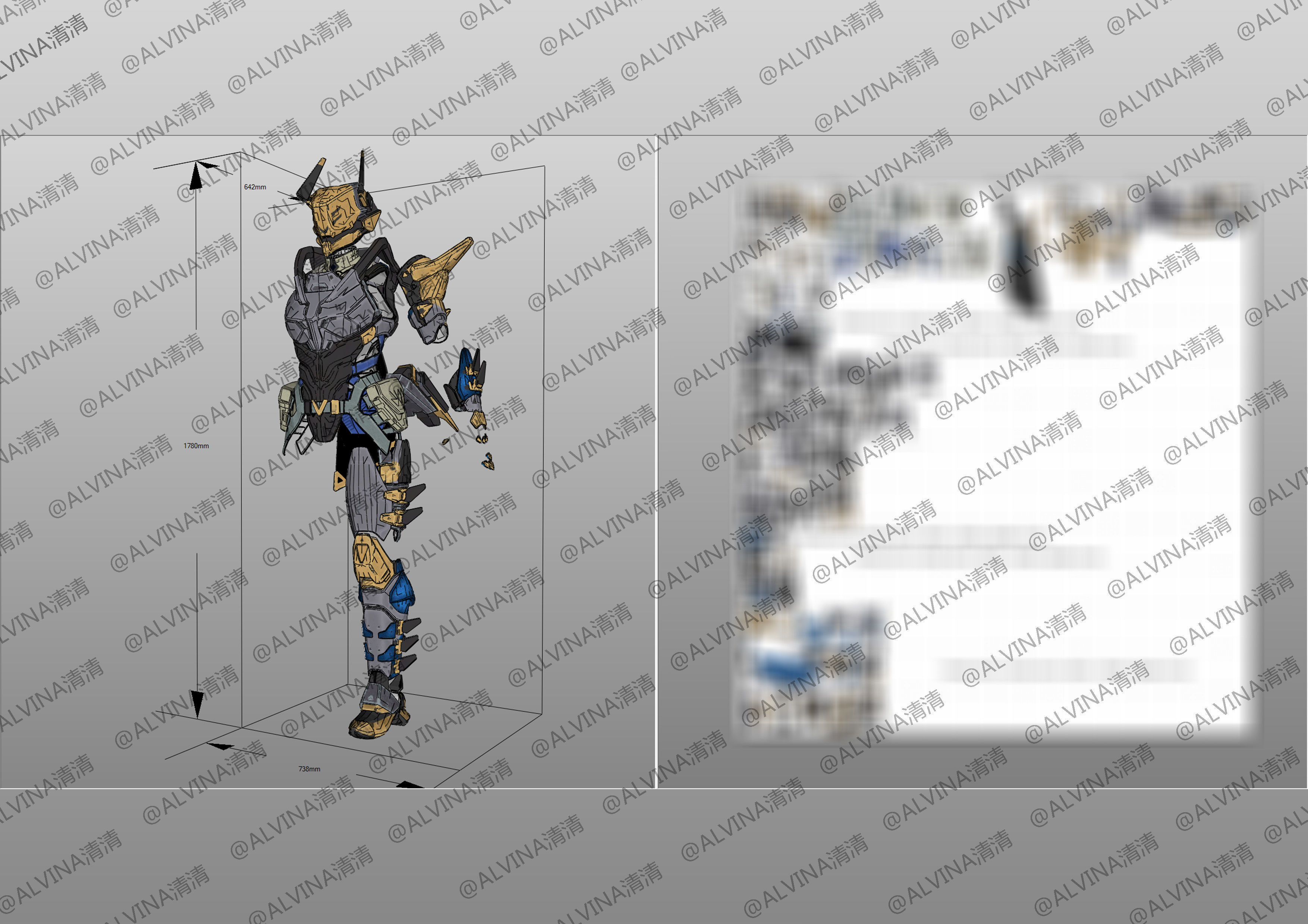 APEX Legend VoidShifter Wraith Armor - DIY Cosplay Pepakura Foam Low-poly 3D model_8