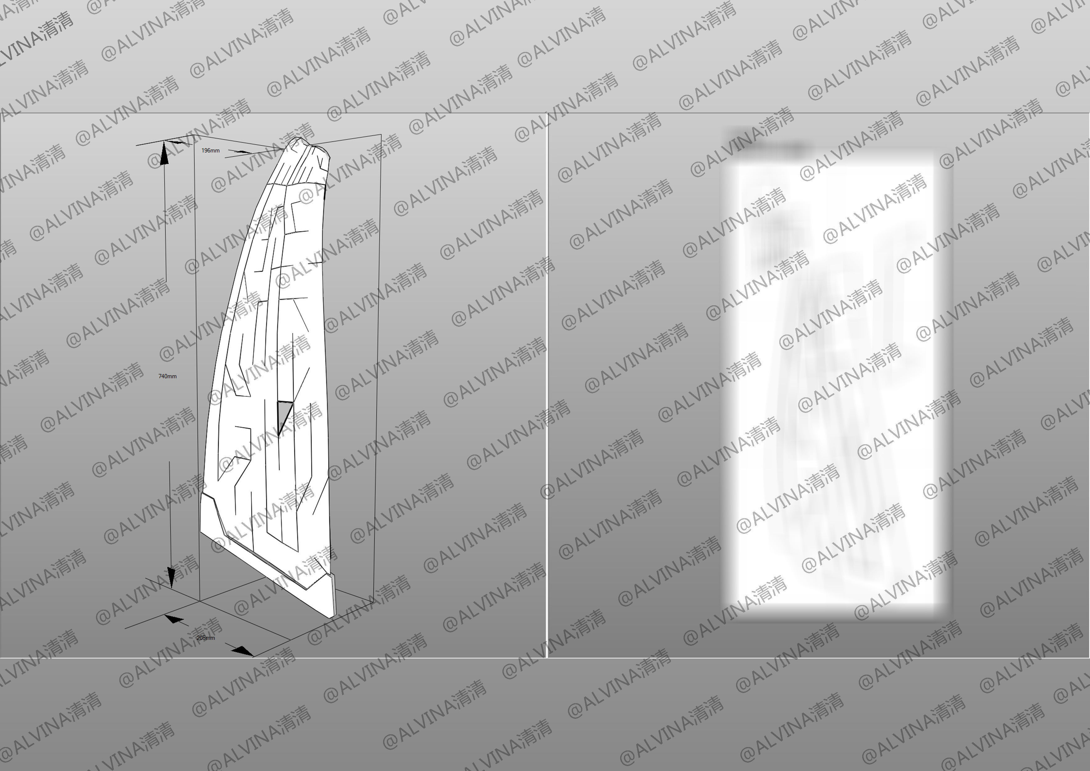 APEX Legend VoidShifter Wraith Armor - DIY Cosplay Pepakura Foam Low-poly 3D model_31