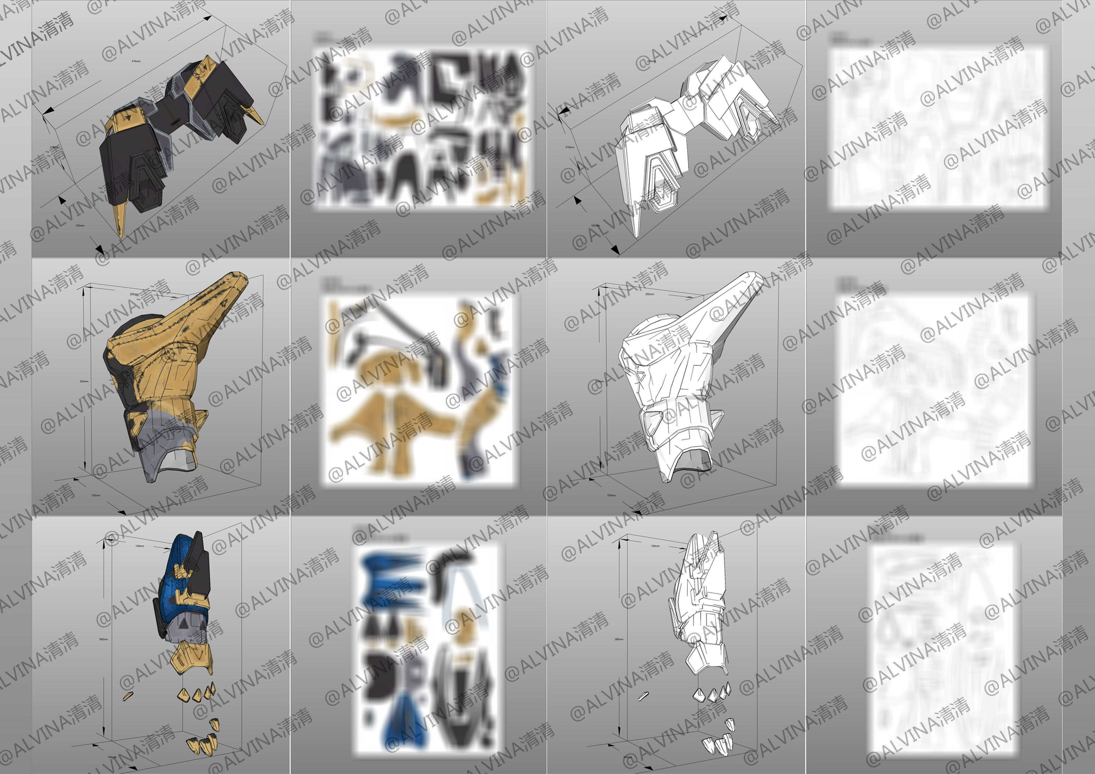 APEX Legend VoidShifter Wraith Armor - DIY Cosplay Pepakura Foam Low-poly 3D model_6