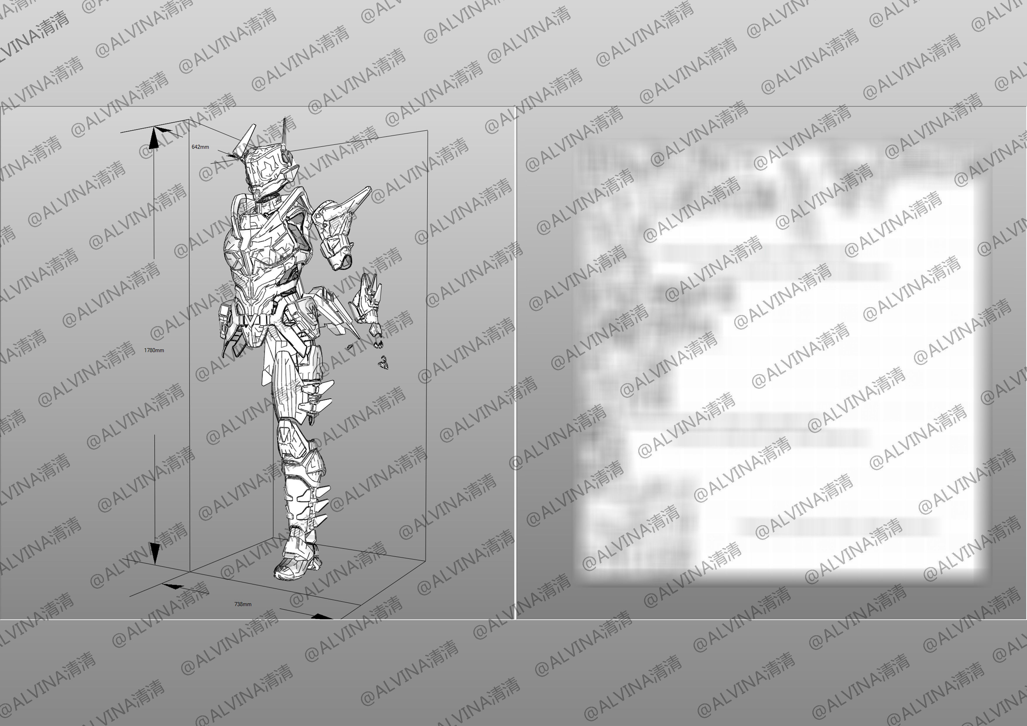 APEX Legend VoidShifter Wraith Armor - DIY Cosplay Pepakura Foam Low-poly 3D model_9