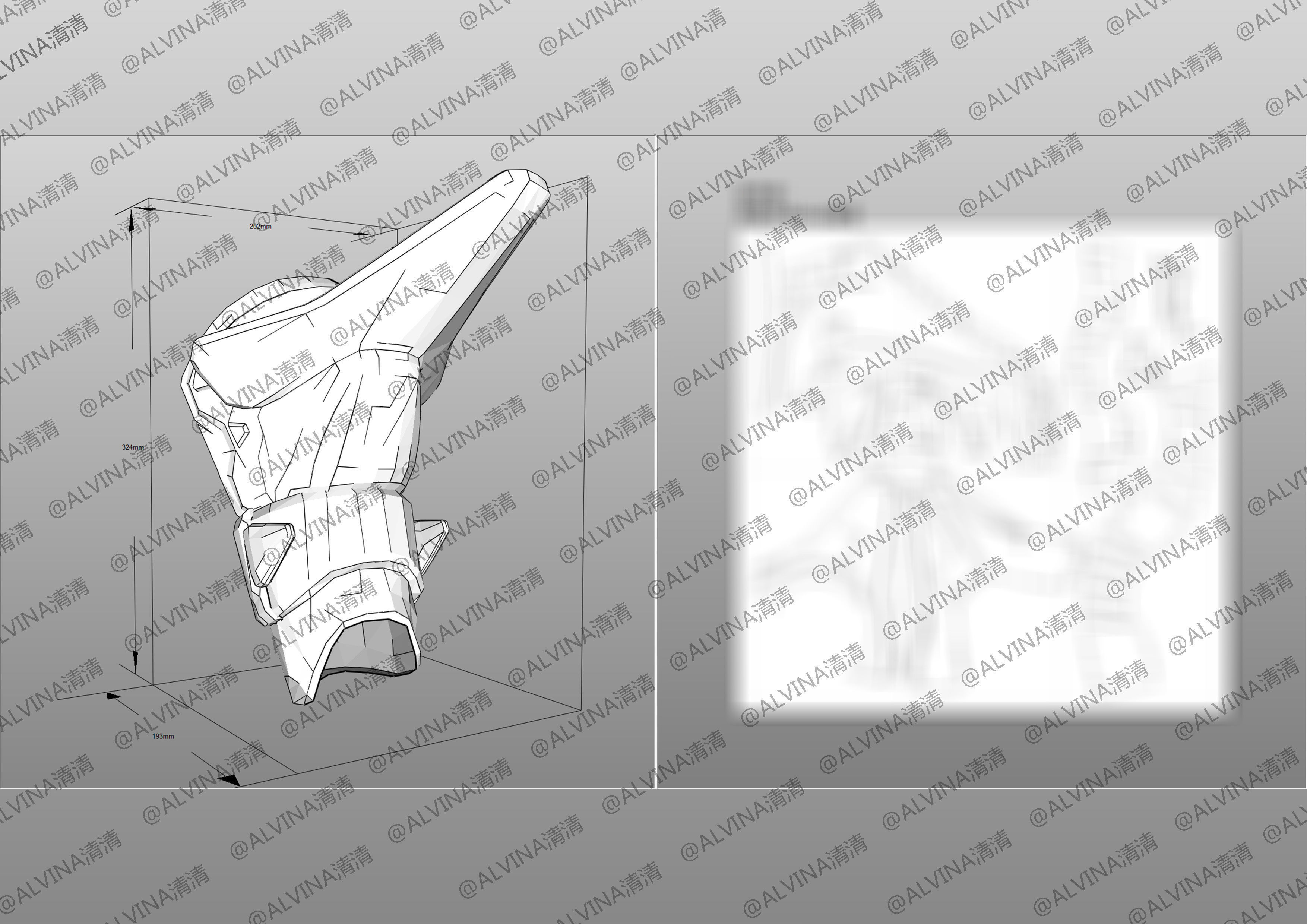 APEX Legend VoidShifter Wraith Armor - DIY Cosplay Pepakura Foam Low-poly 3D model_23
