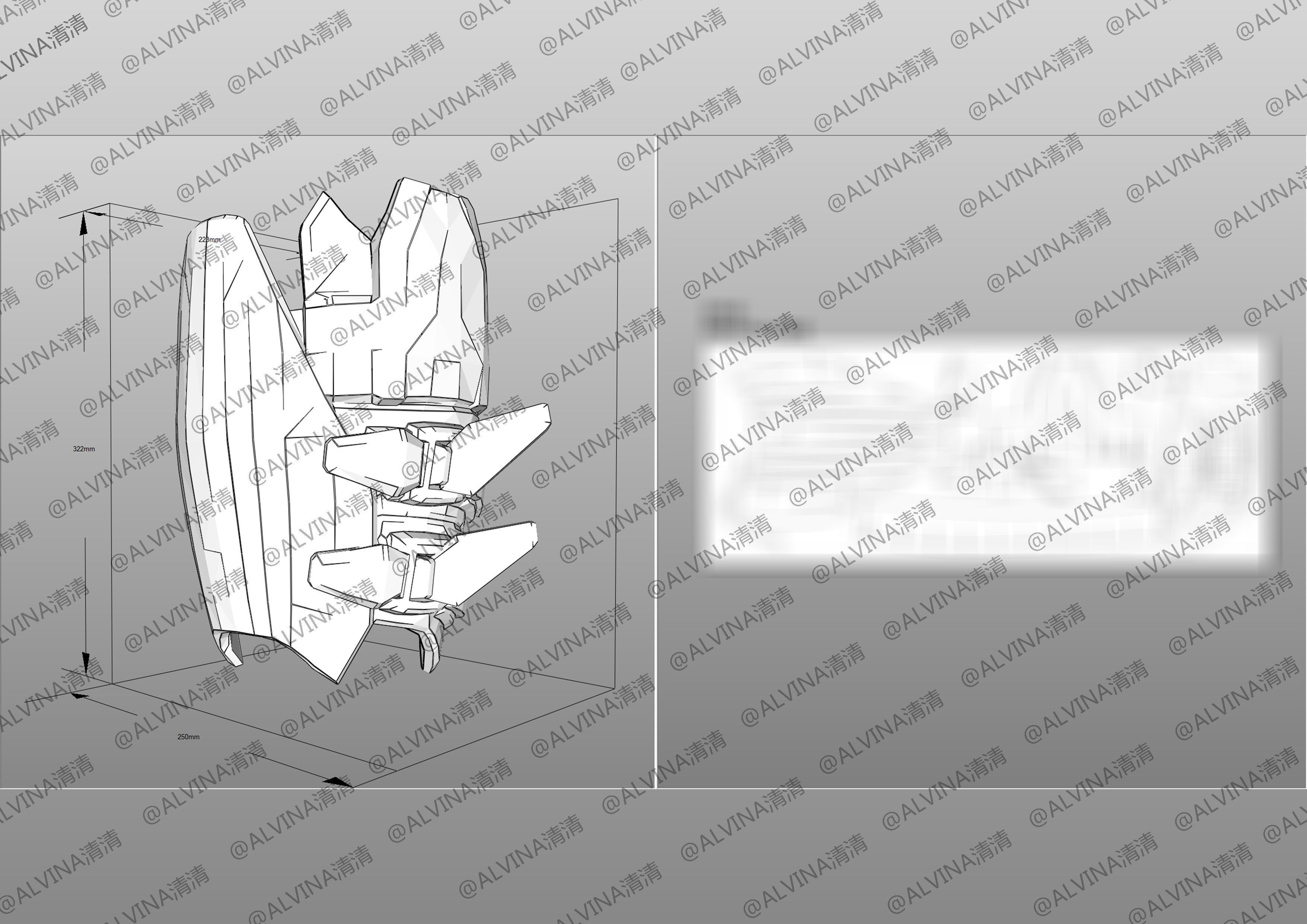 APEX Legend VoidShifter Wraith Armor - DIY Cosplay Pepakura Foam Low-poly 3D model_27