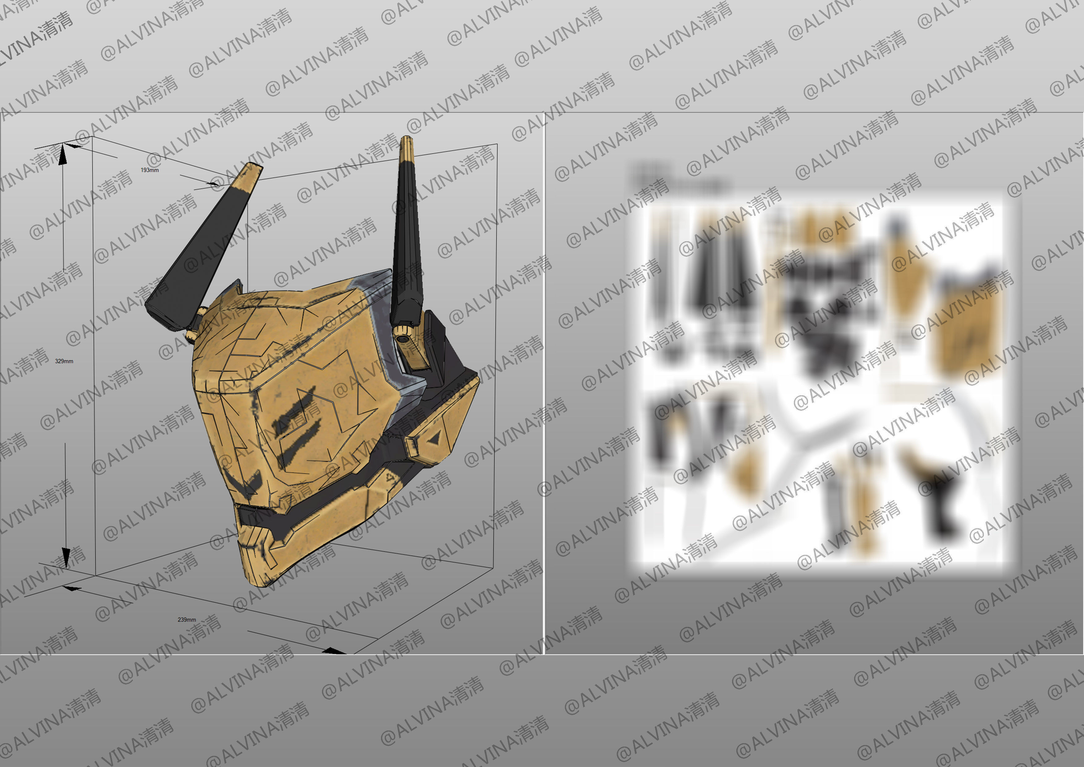 APEX Legend VoidShifter Wraith Armor - DIY Cosplay Pepakura Foam Low-poly 3D model_10