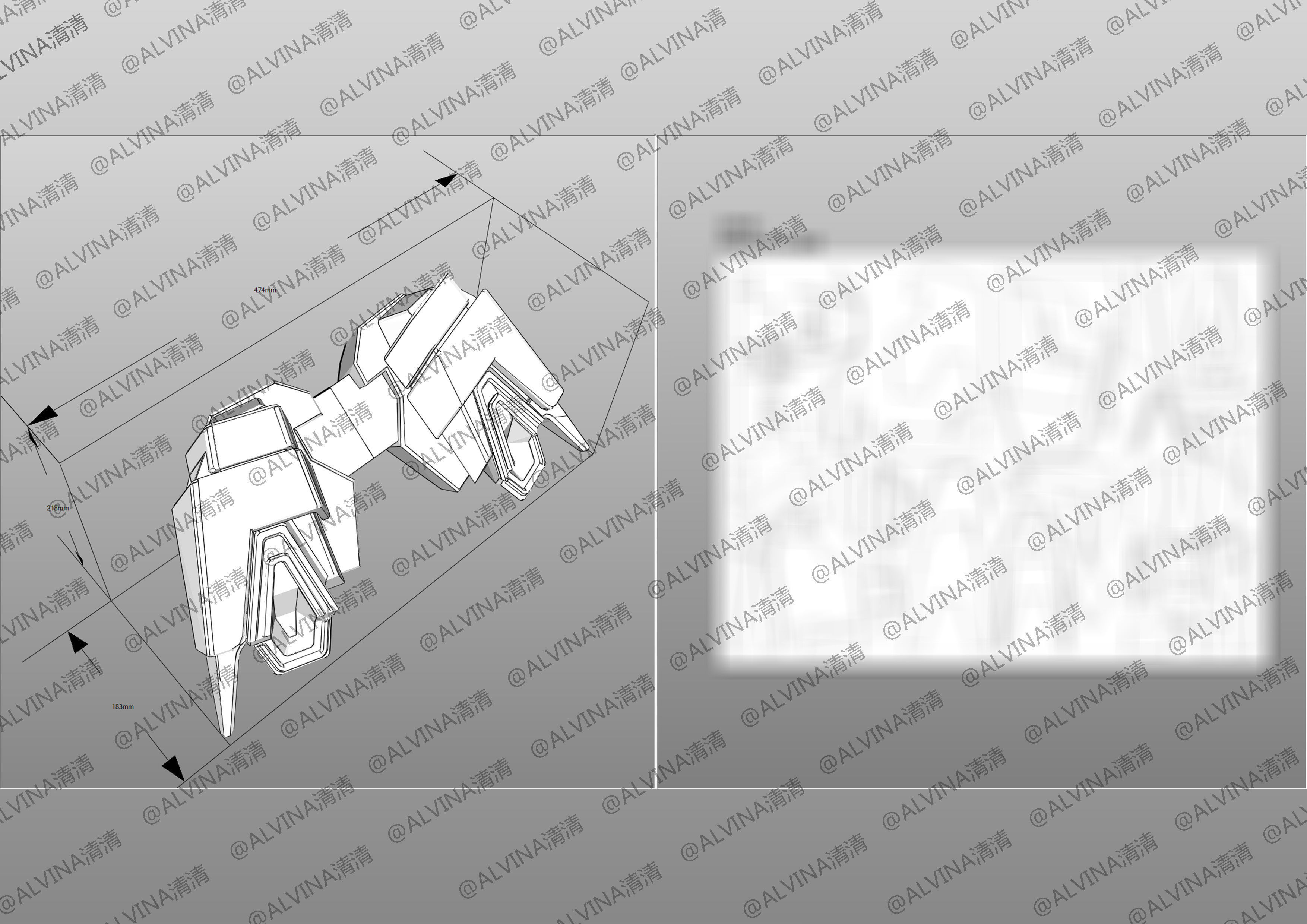 APEX Legend VoidShifter Wraith Armor - DIY Cosplay Pepakura Foam Low-poly 3D model_21