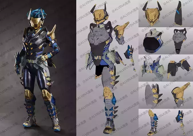 APEX Legend VoidShifter Wraith Armor - DIY Cosplay Pepakura Foam Low-poly 3D model