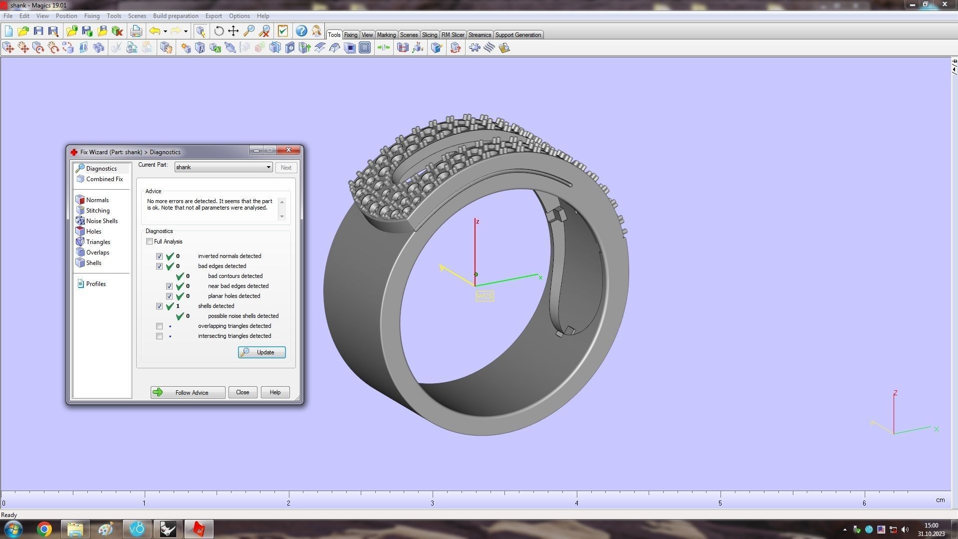 Noa  Paved Large Model Ring  16 5mm 3D print model_13