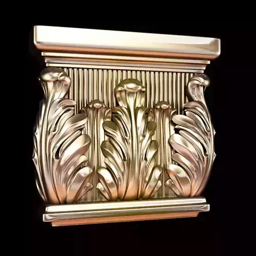 Classic carving chapiter baroque style STL file included 3D model