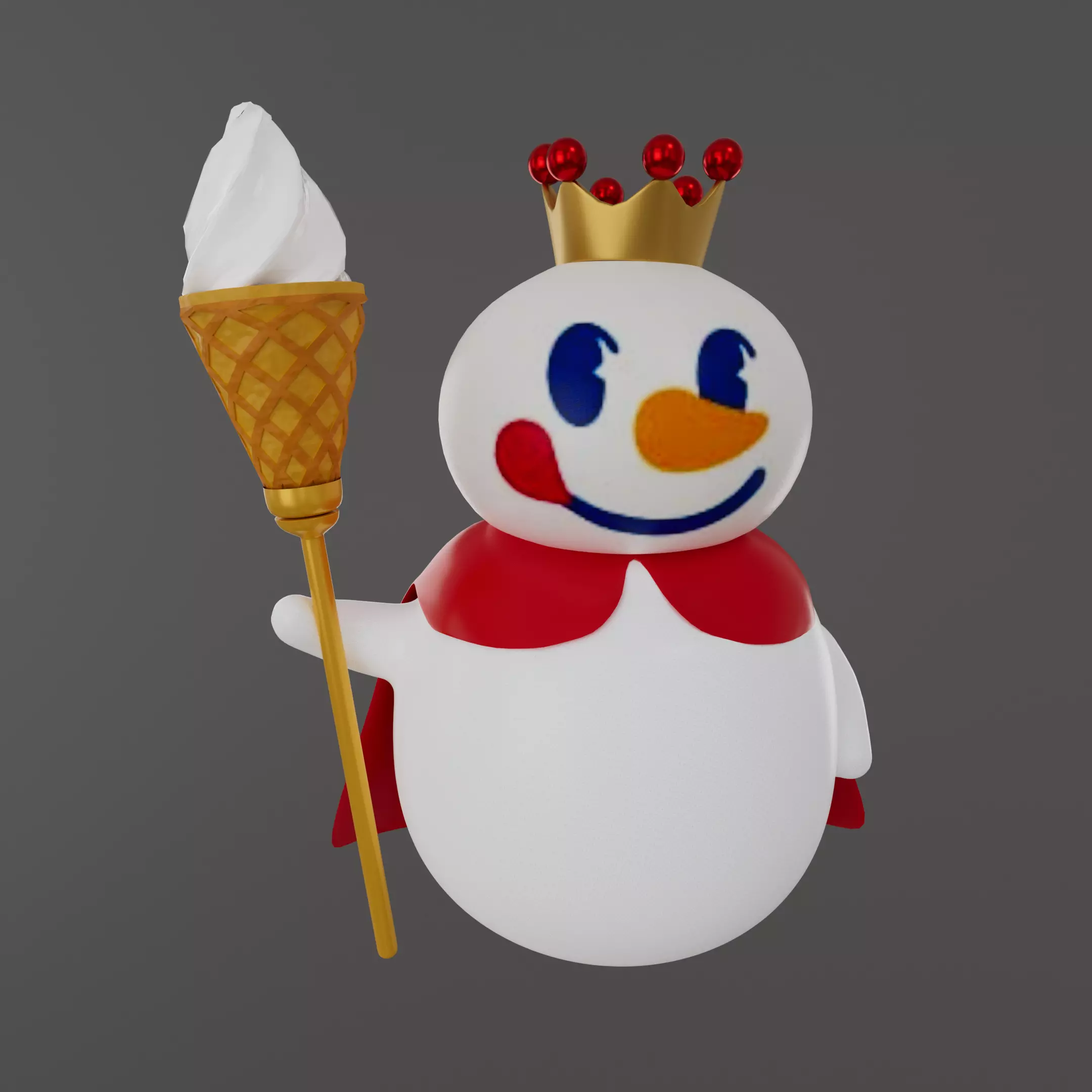 Mixue Snowman 3d Model - Fan art 3D model