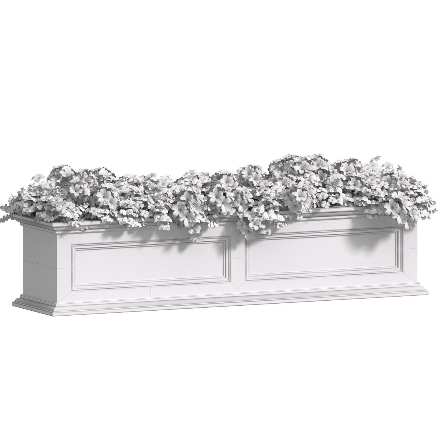 Window and Balcony Flower Box  3D model_1