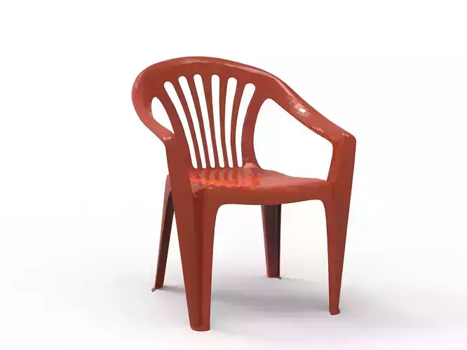 RED PLASTIC CHAIR