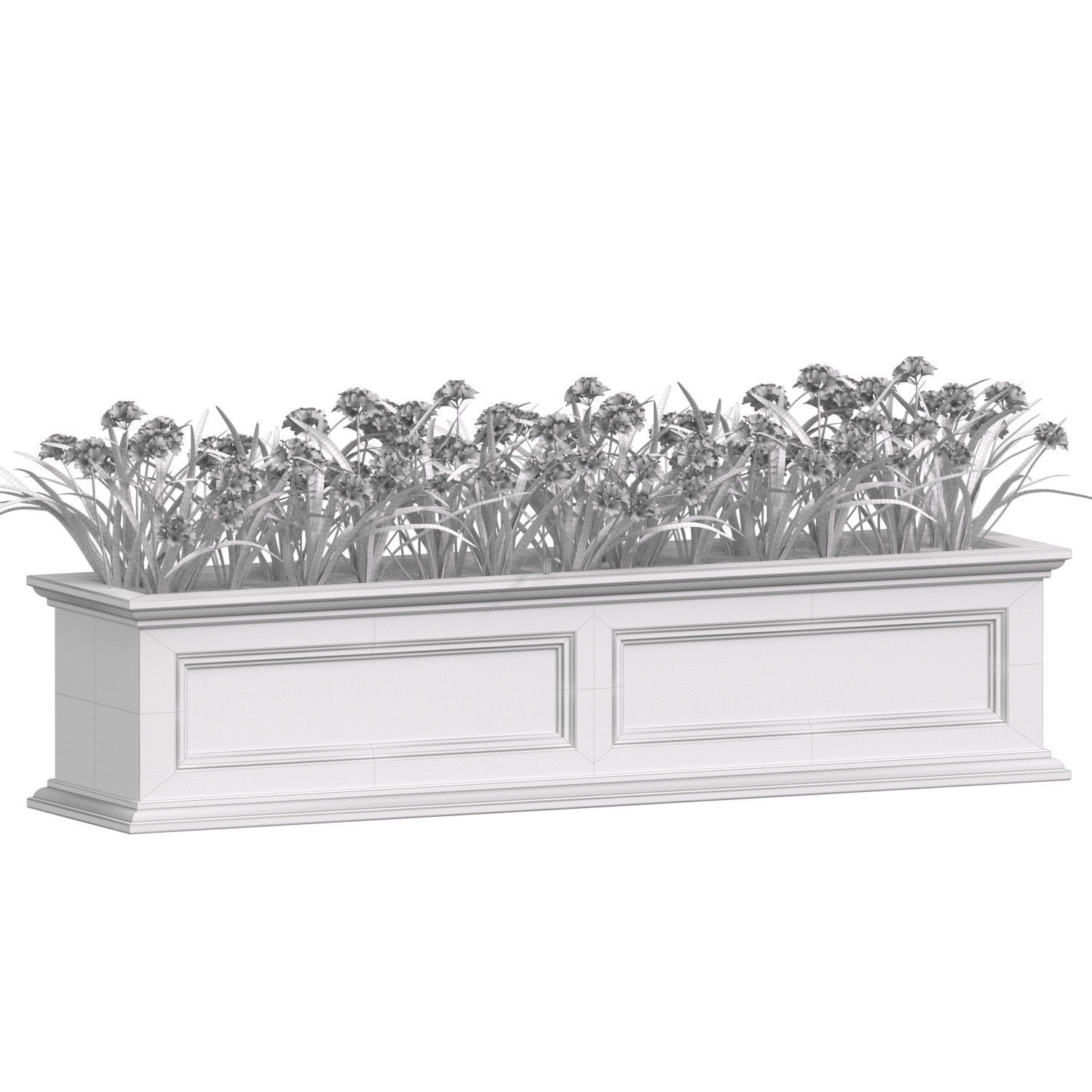 Window and Balcony Flower Box 3D model_1