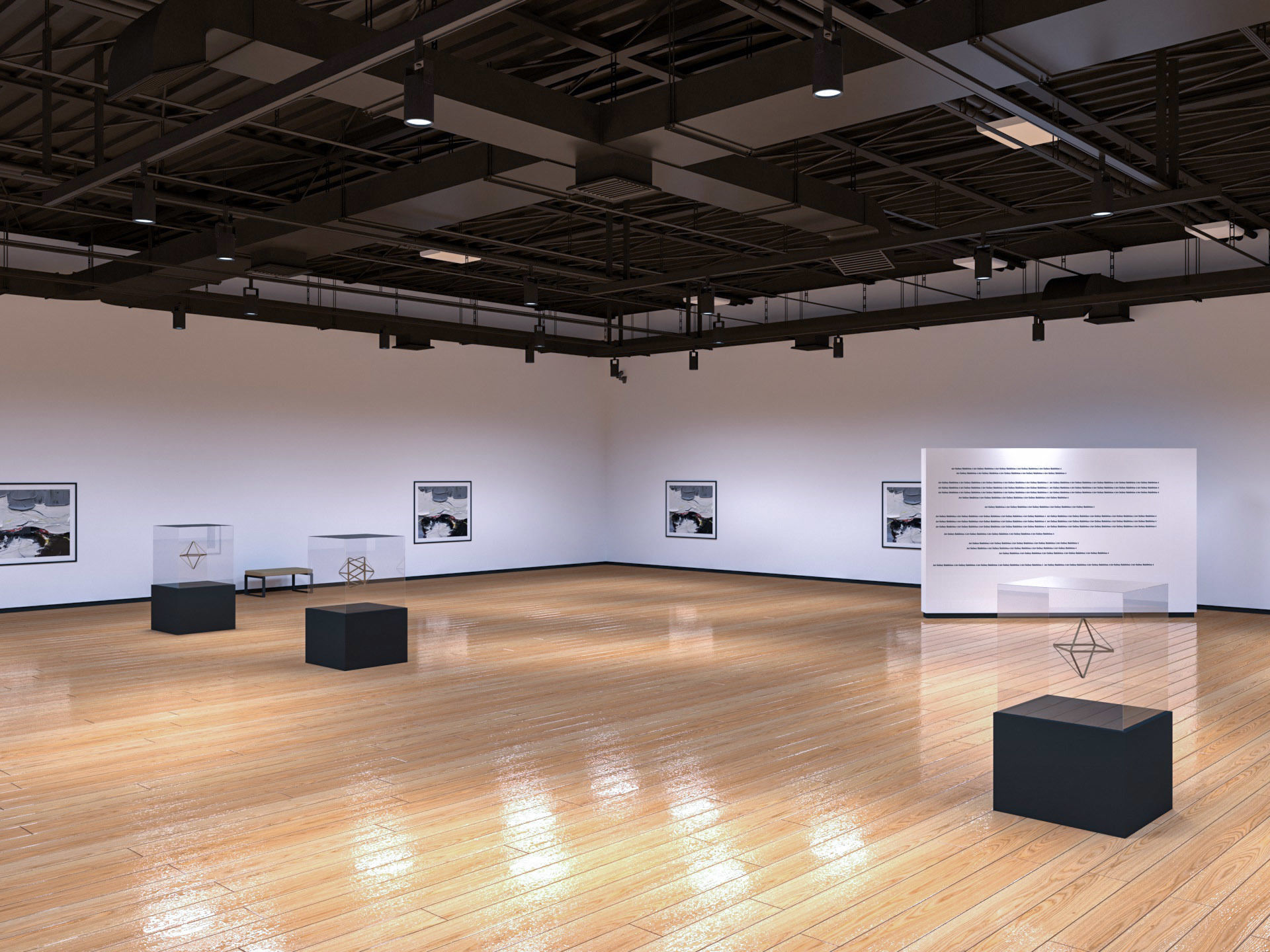 Art Gallery Exhibition 4 3D model_4