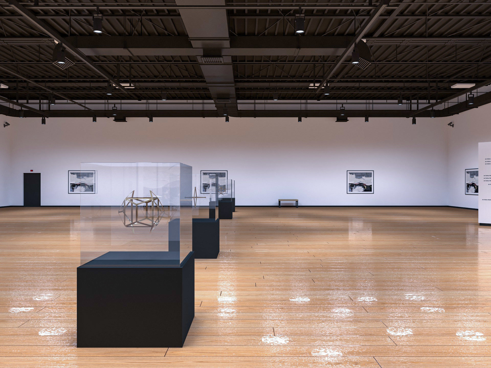Art Gallery Exhibition 4 3D model_2