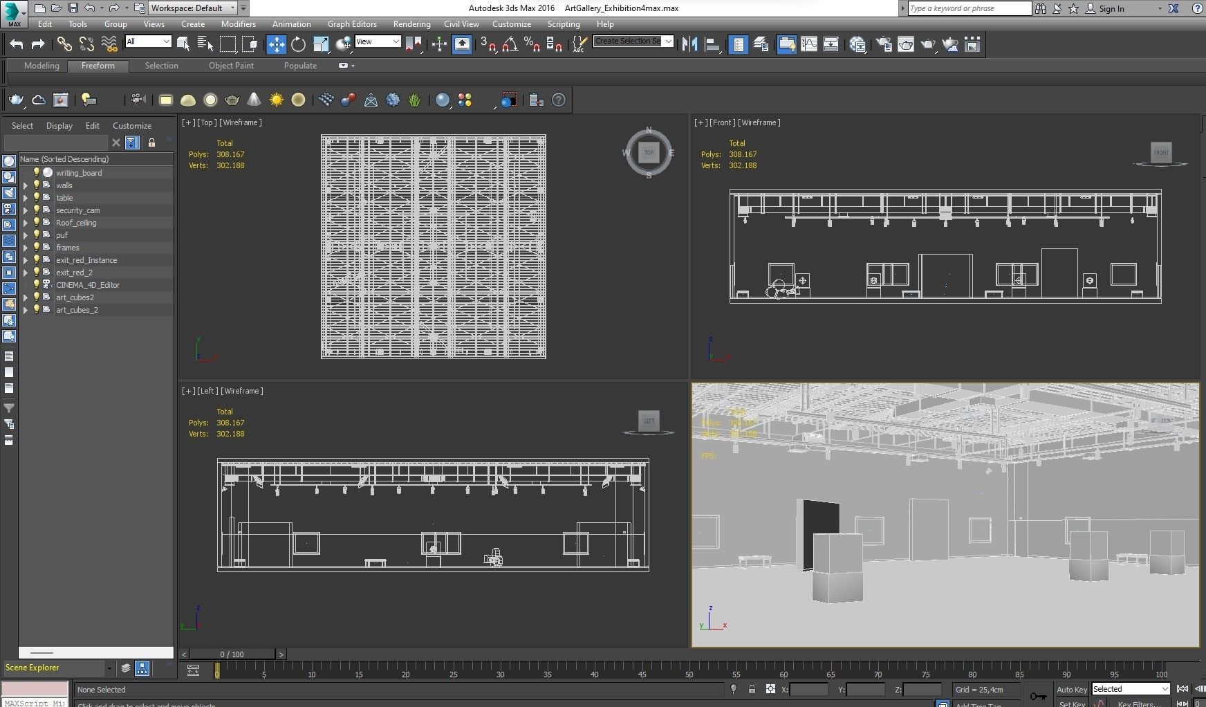 Art Gallery Exhibition 4 3D model_18