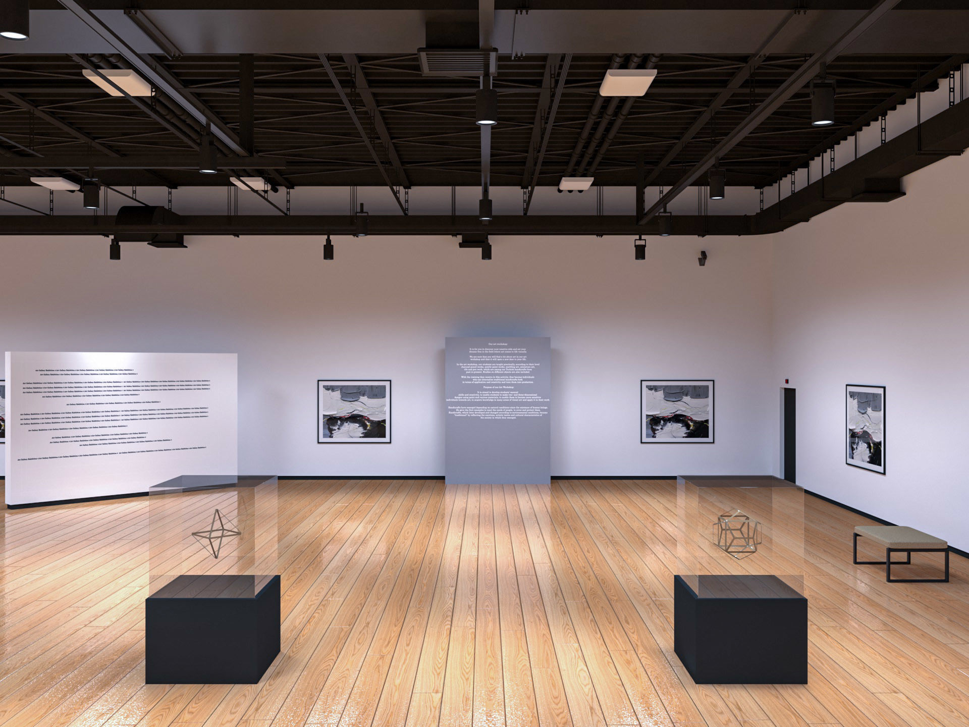 Art Gallery Exhibition 4 3D model_6