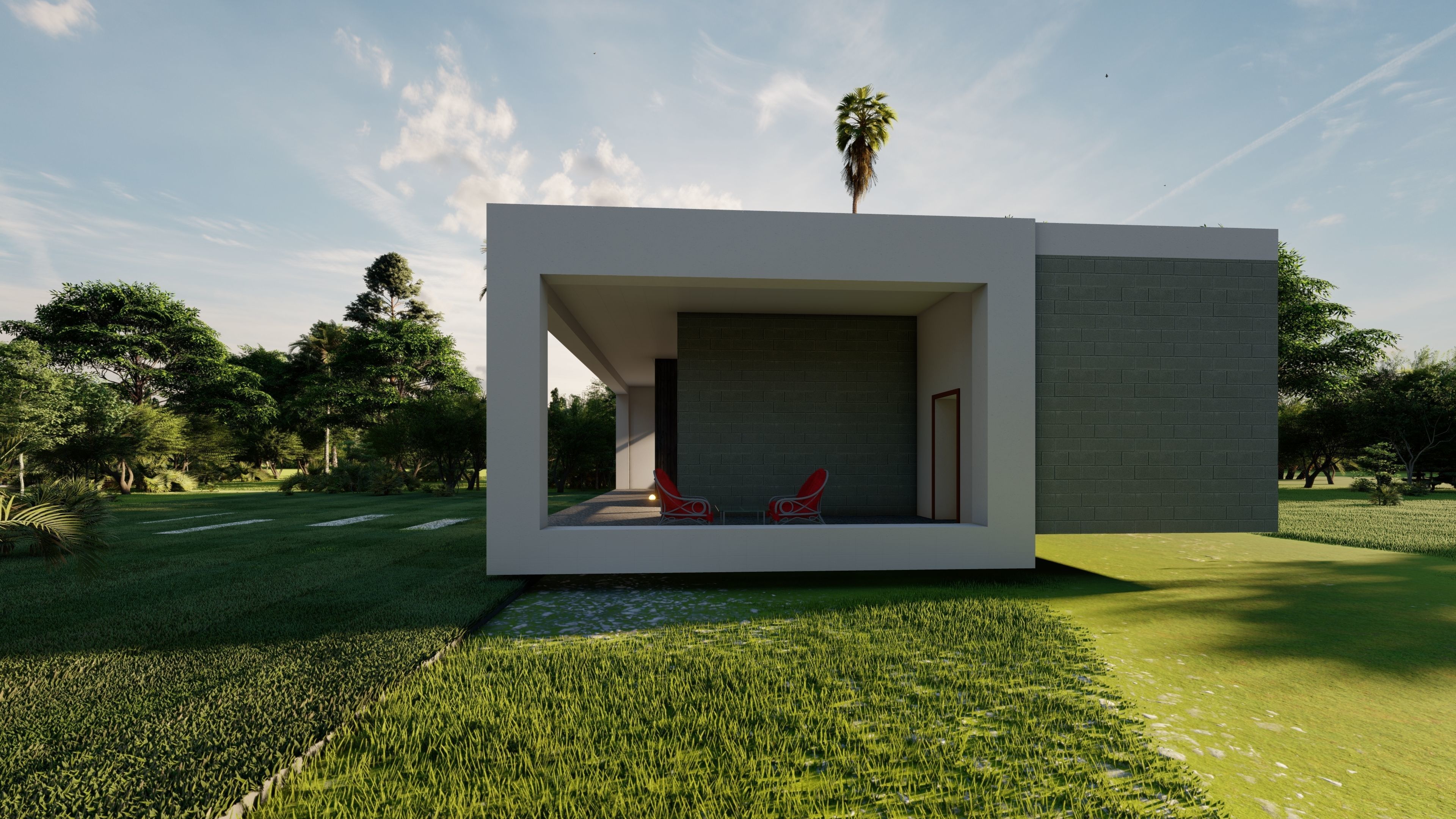  3D MODERN HOUSE  3D model_1