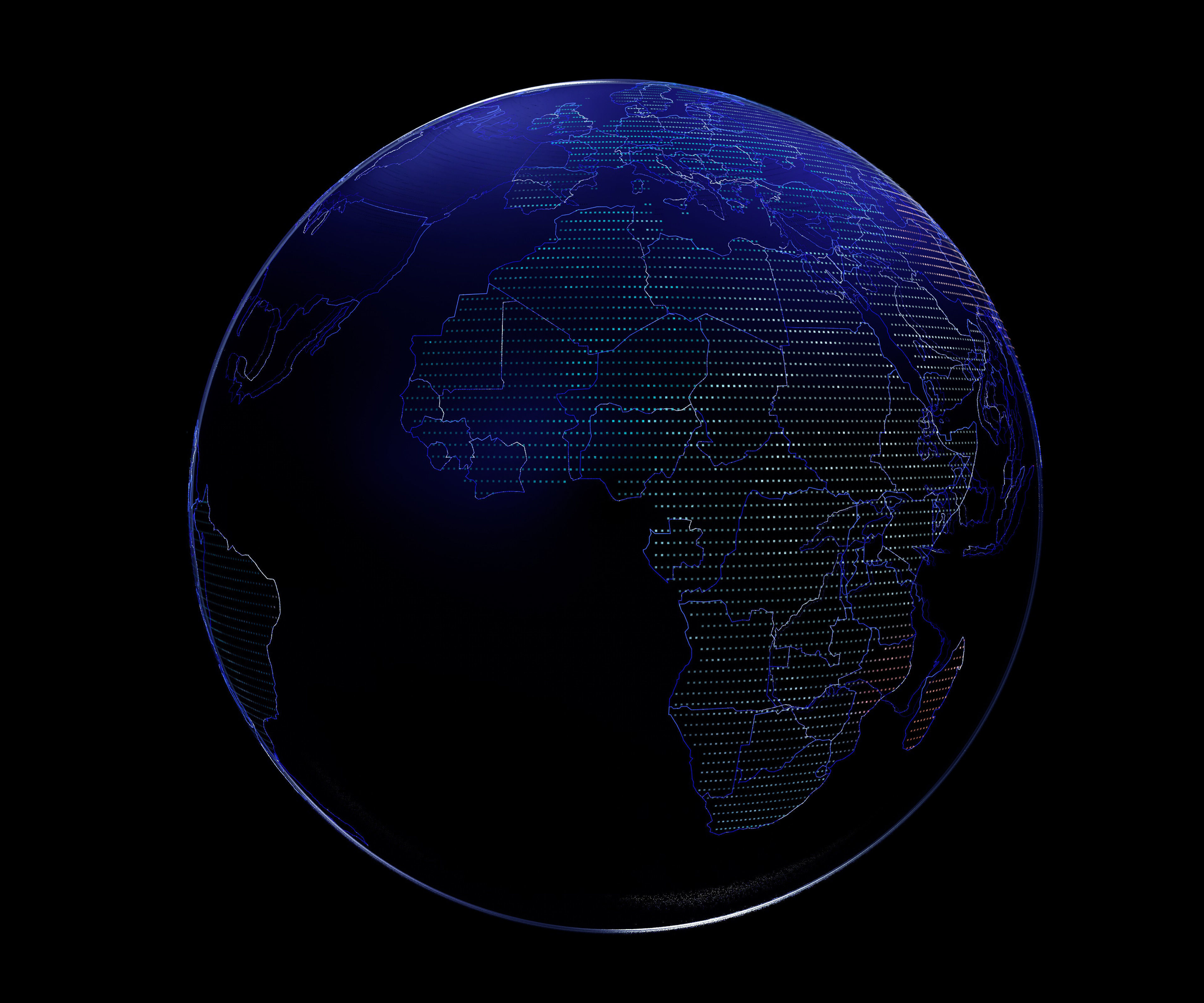 Hologram Planet Earth 3D model_3