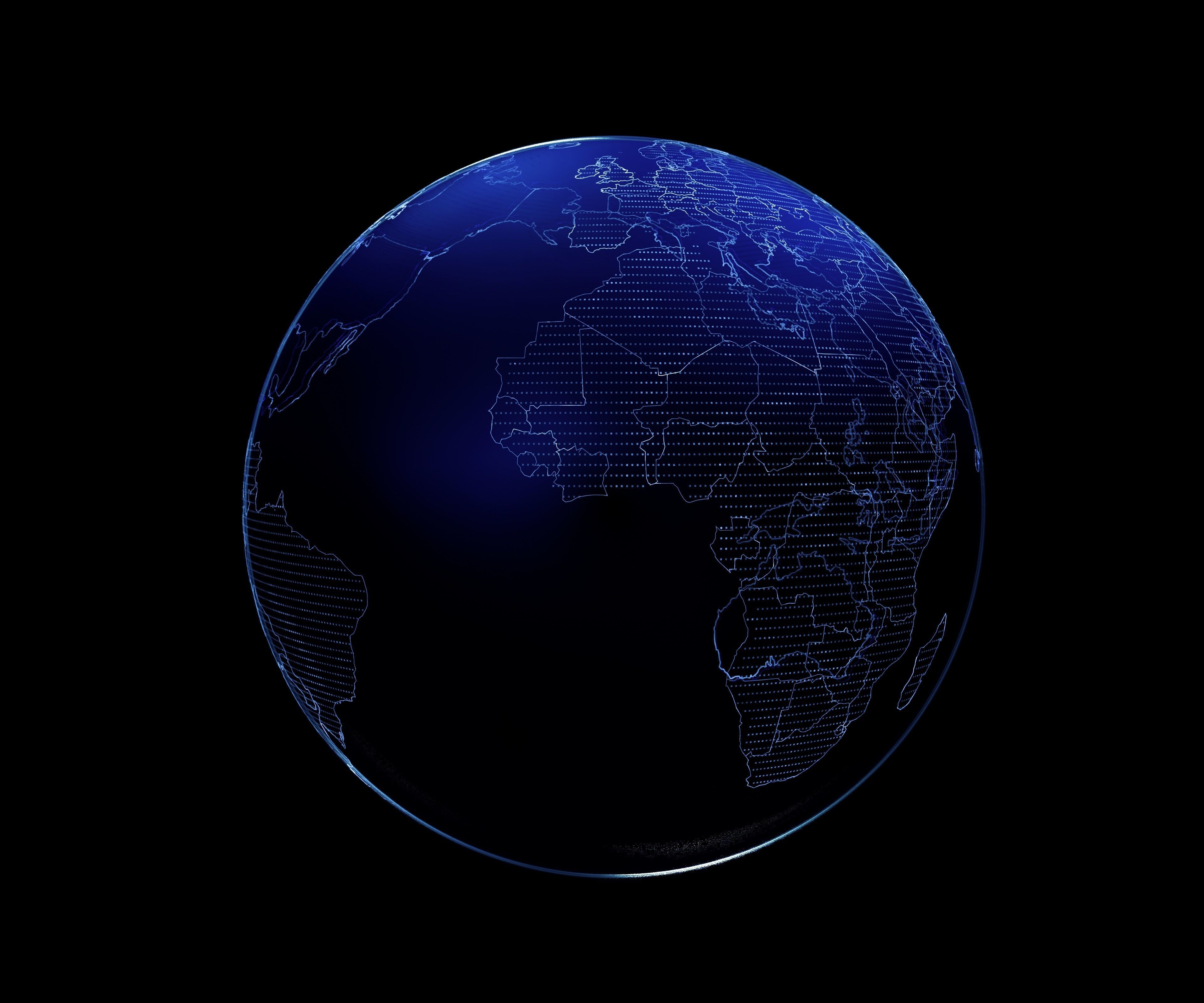 Hologram Planet Earth 3D model_7