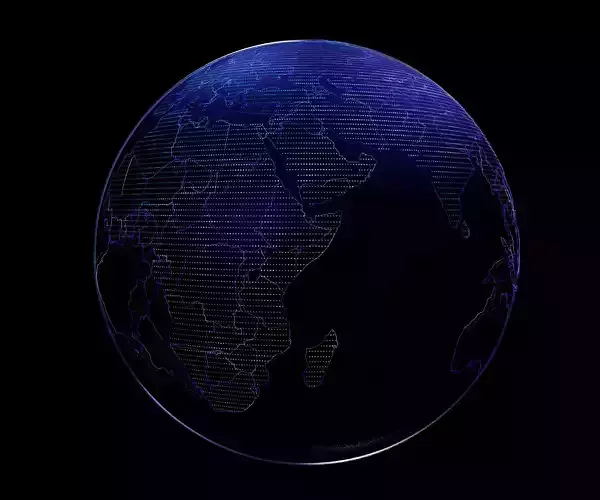 Hologram Planet Earth 3D model