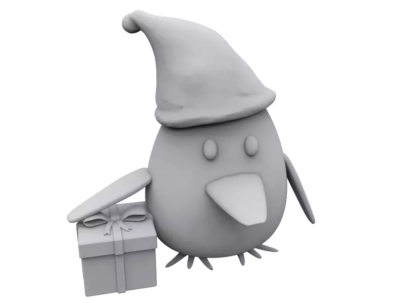Penguin gift 3D print model_0