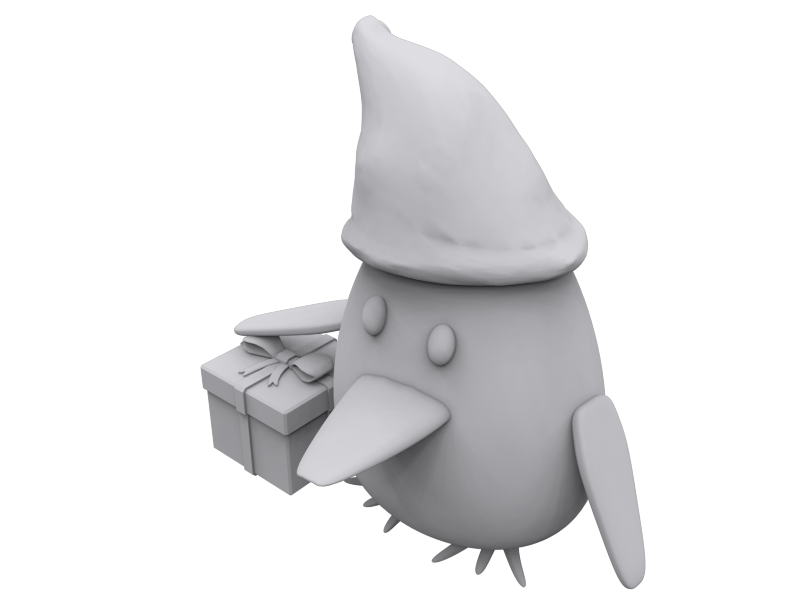 Penguin gift 3D print model_1