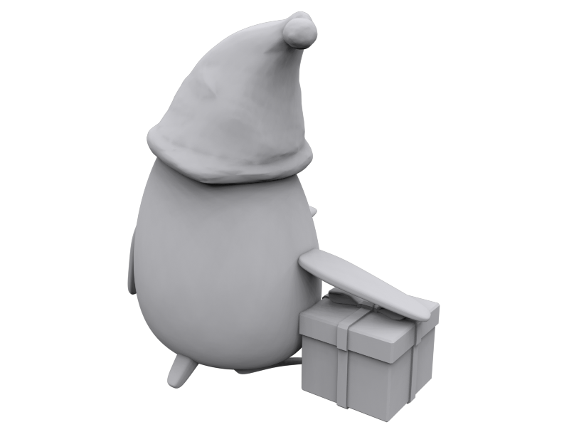 Penguin gift 3D print model_2